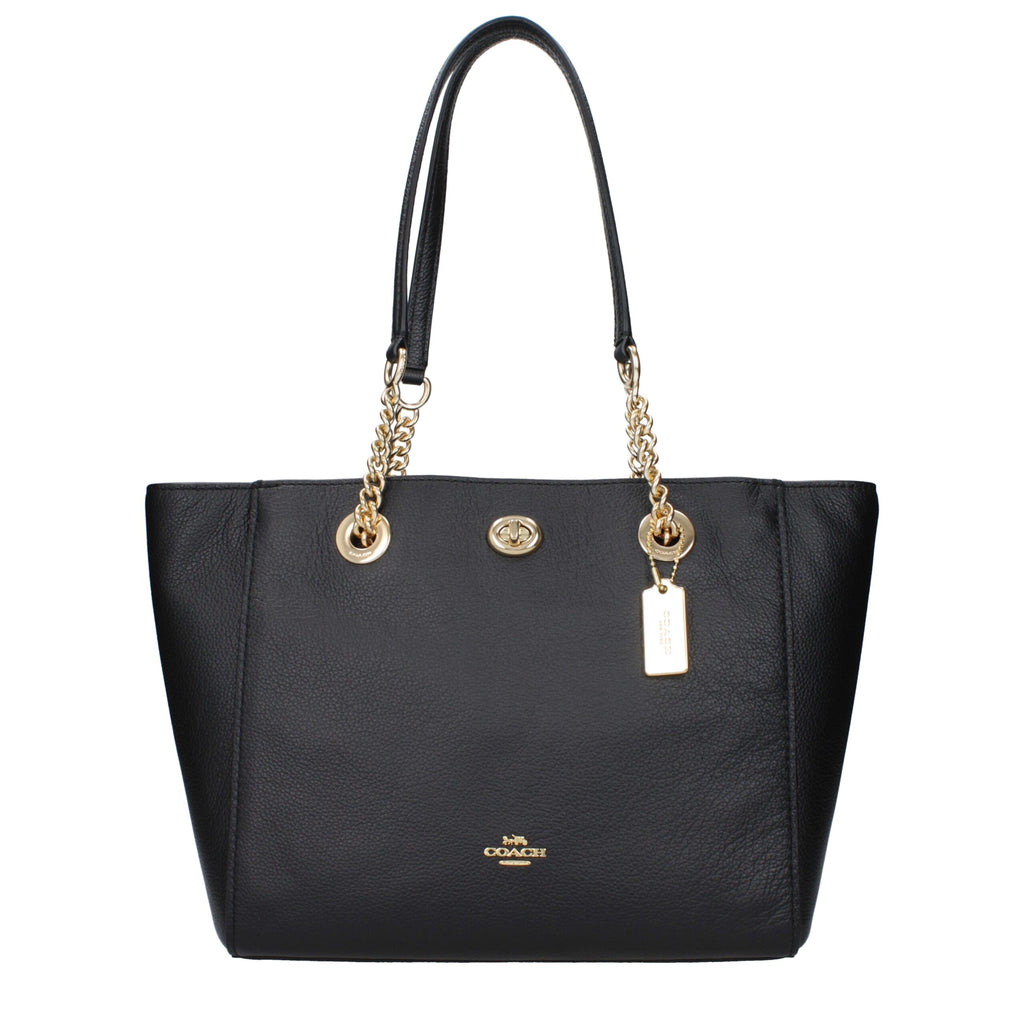 COACH Black Leather Shoulder Bags