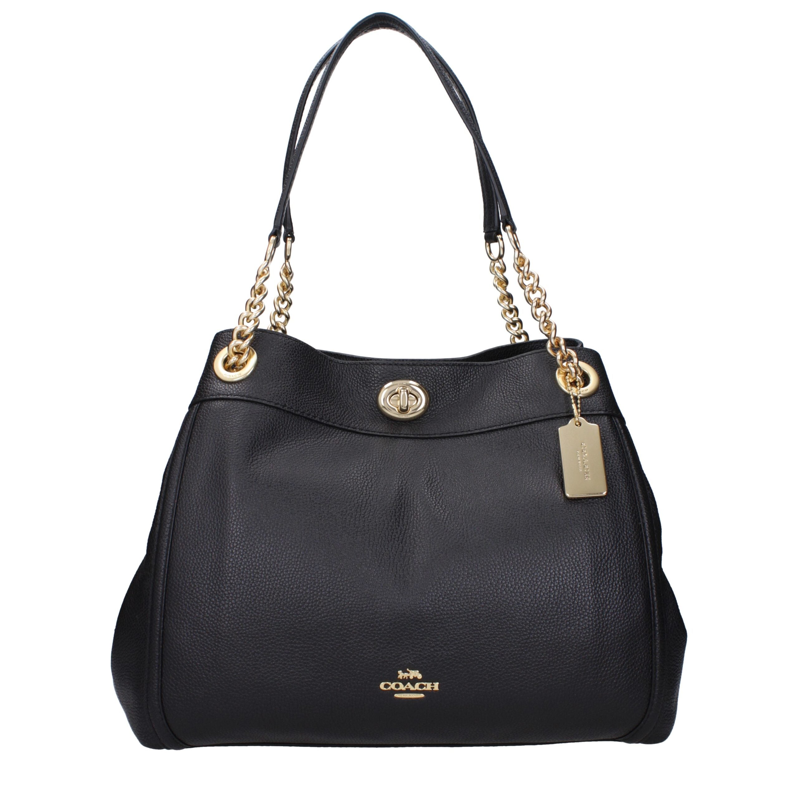 COACH Black Leather Shoulder Bags