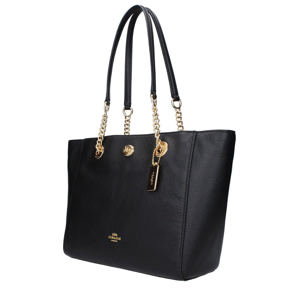 COACH Black Leather Shoulder Bags