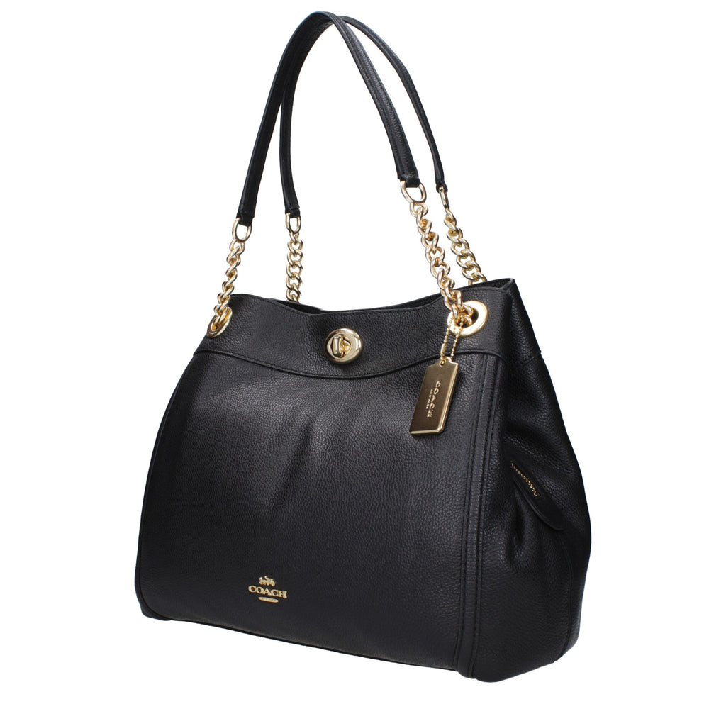 COACH Black Leather Shoulder Bags
