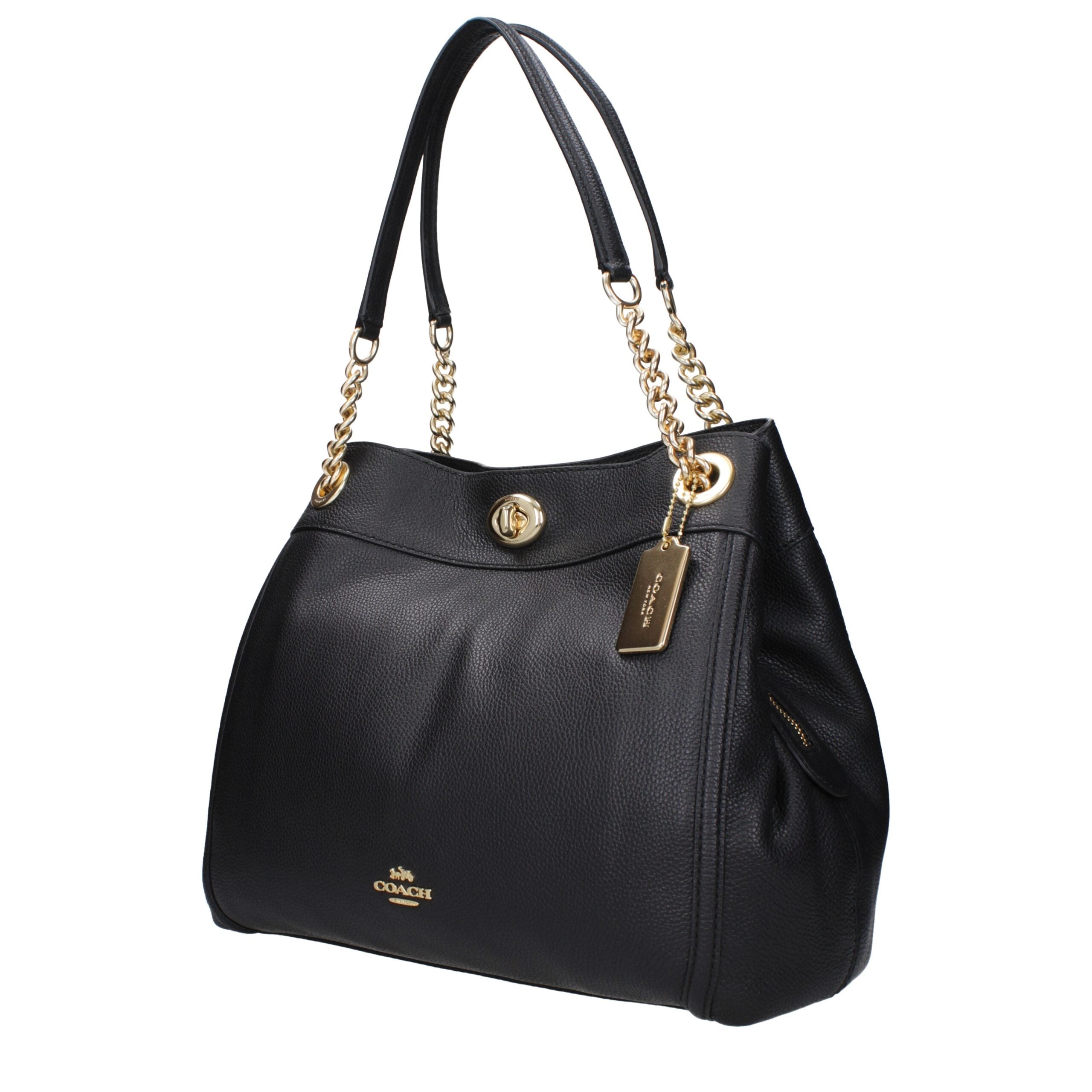 COACH Black Leather Shoulder Bags