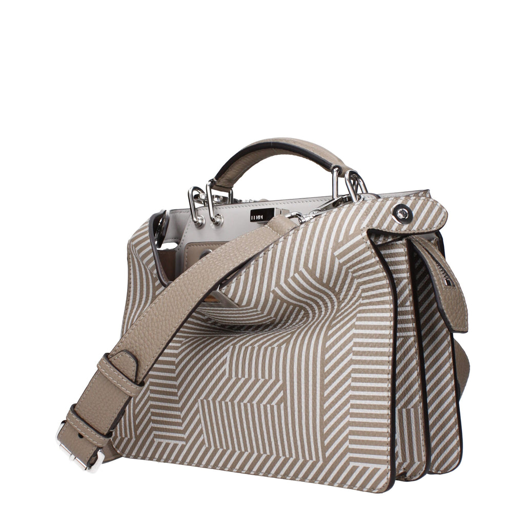 Fendi Beige Leather Handbag