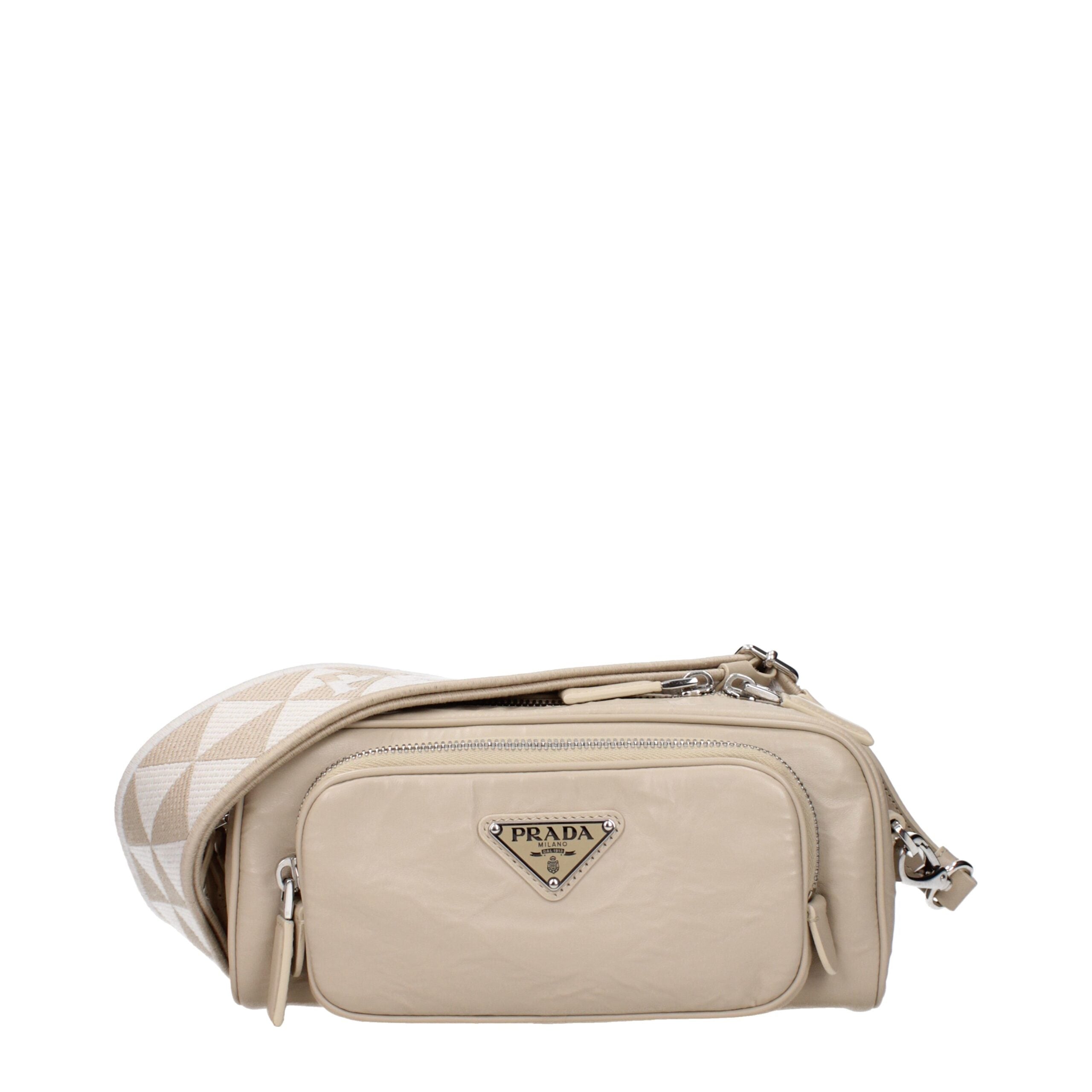 Prada Beige Leather Crossbody Bags