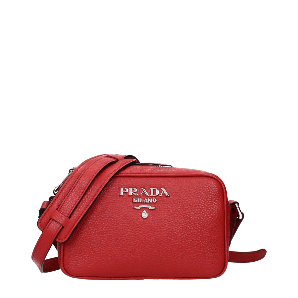 Prada Red Leather Crossbody Bags