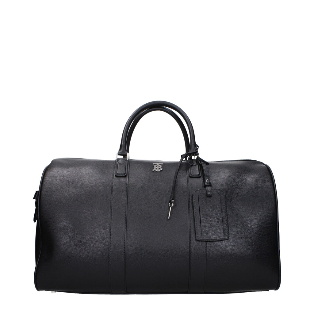 Burberry Black Leather Luggage And Travel