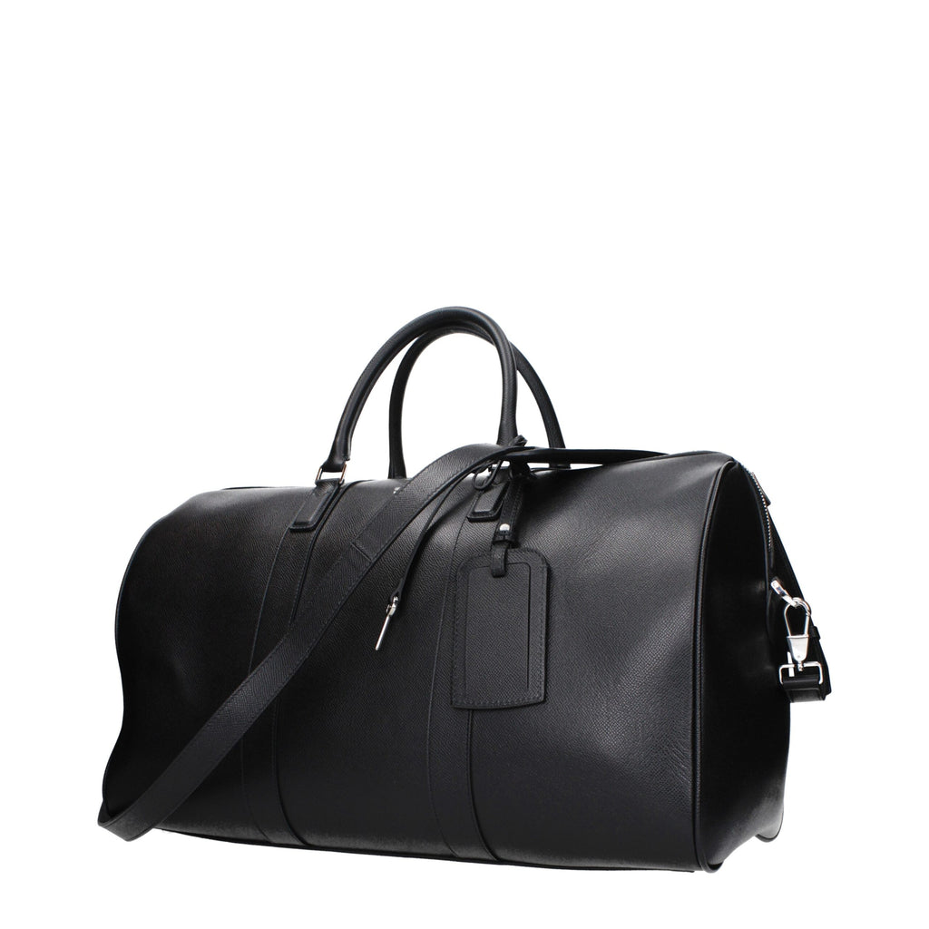 Burberry Black Leather Luggage And Travel
