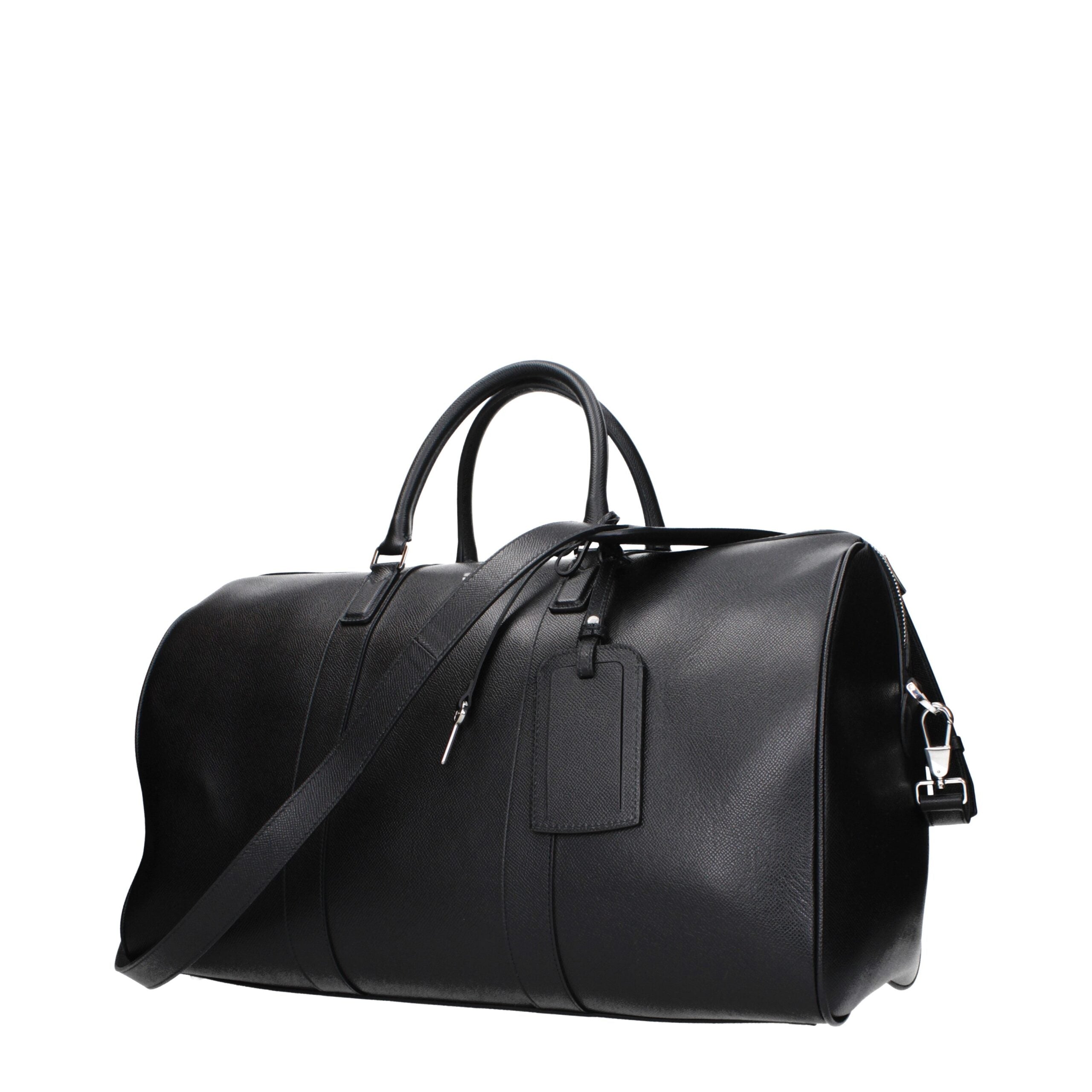 Burberry Black Leather Luggage And Travel