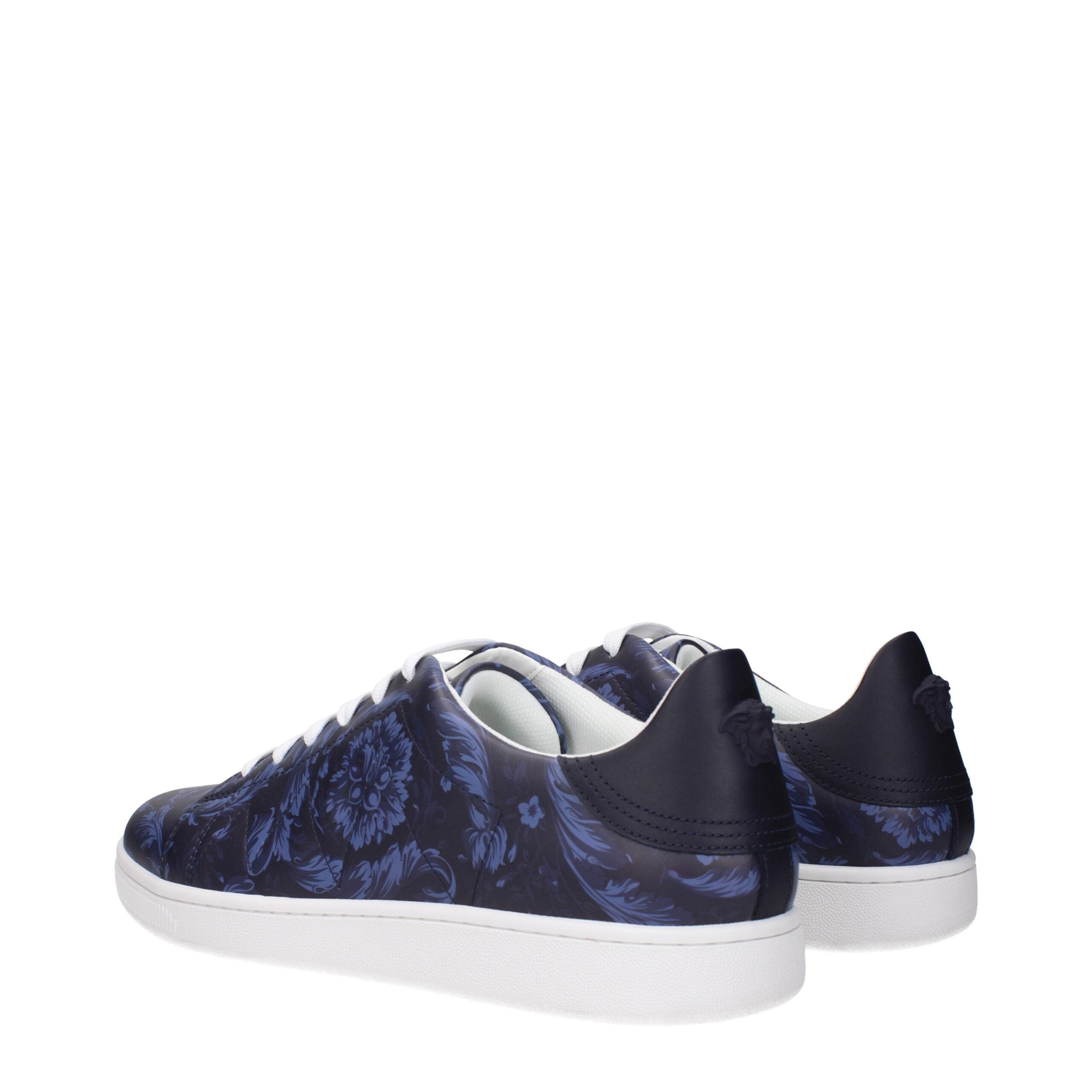 Versace Blue Leather Low Tops