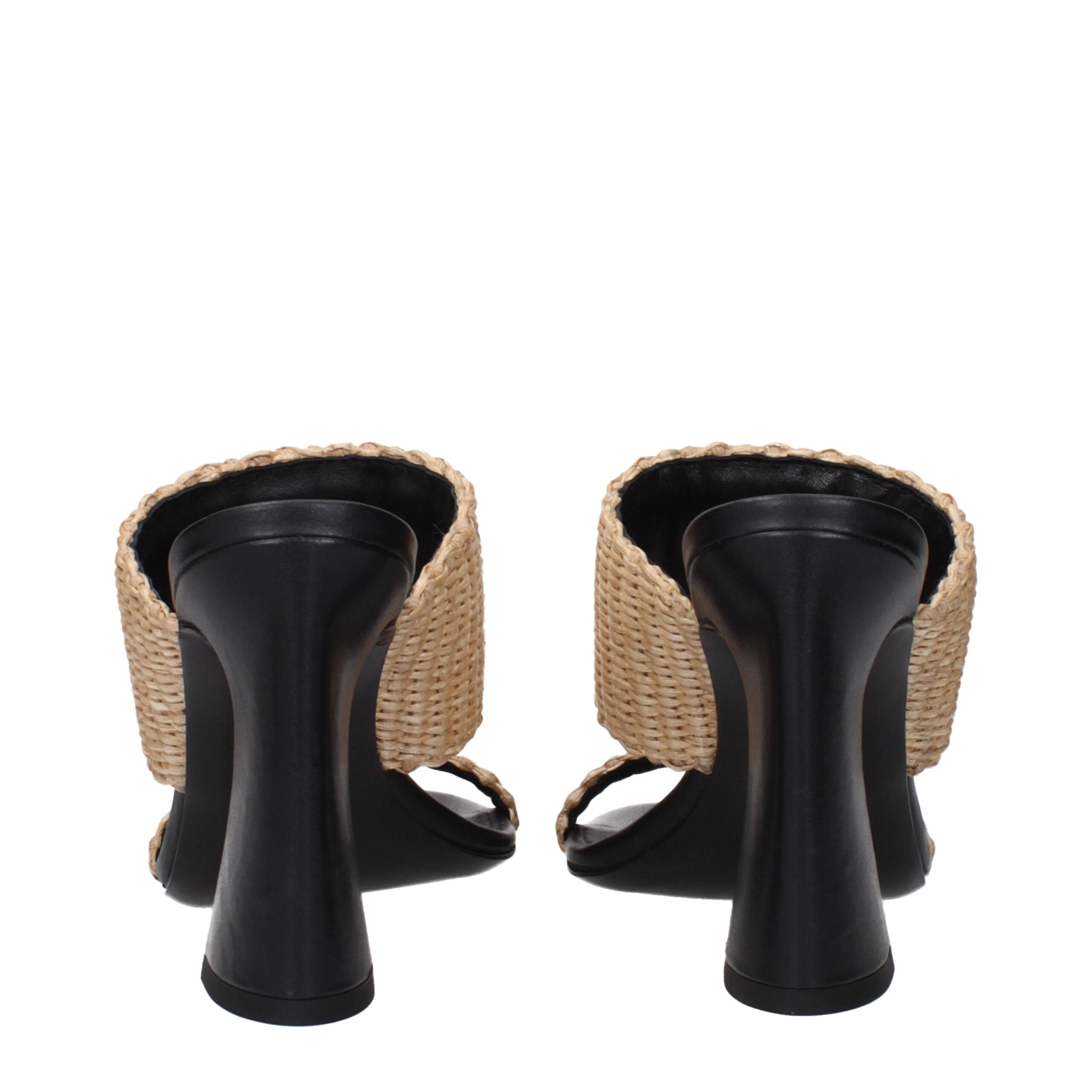 Versace Beige Raffia Platforms