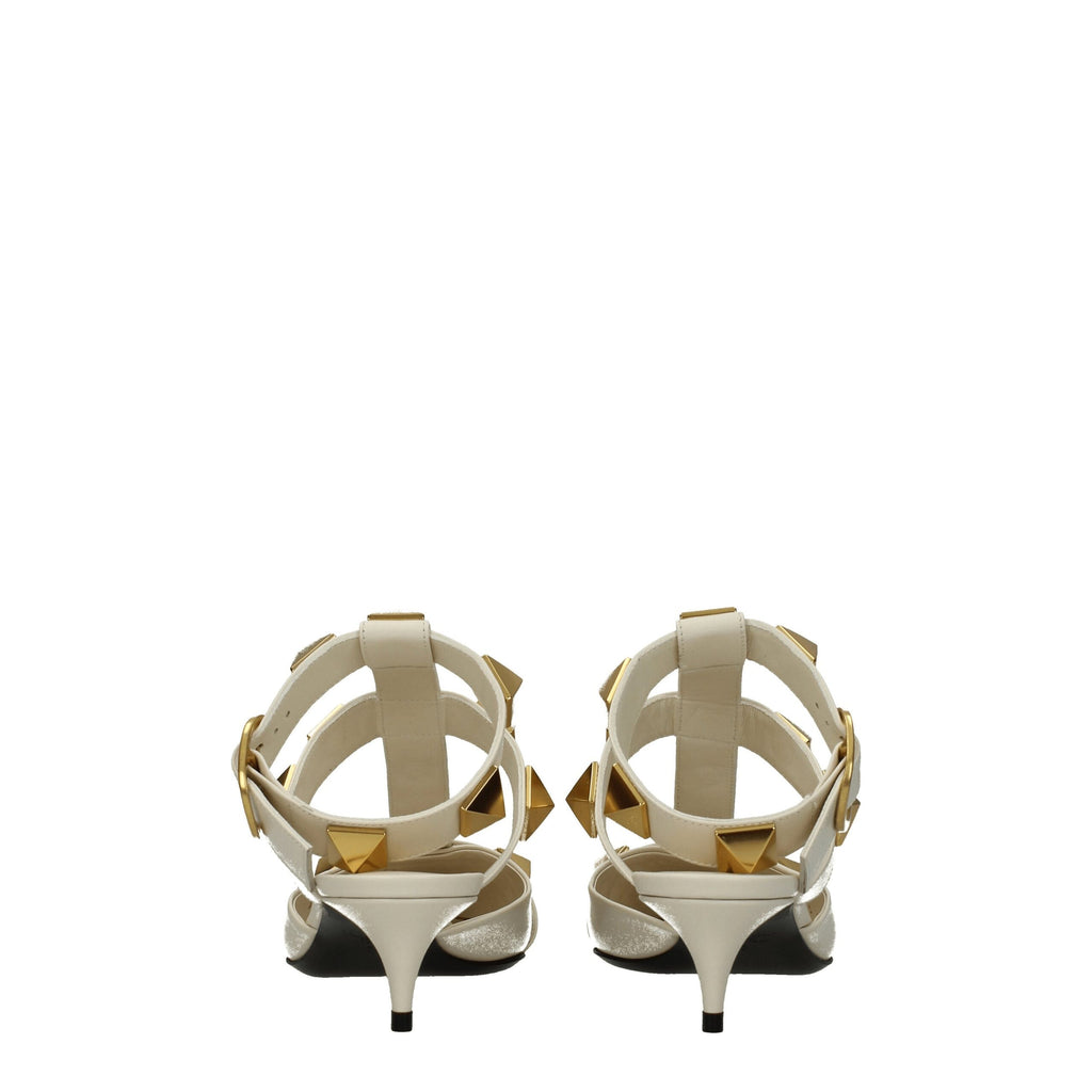 Valentino Garavani Beige Leather Stiletto Heels Sandals