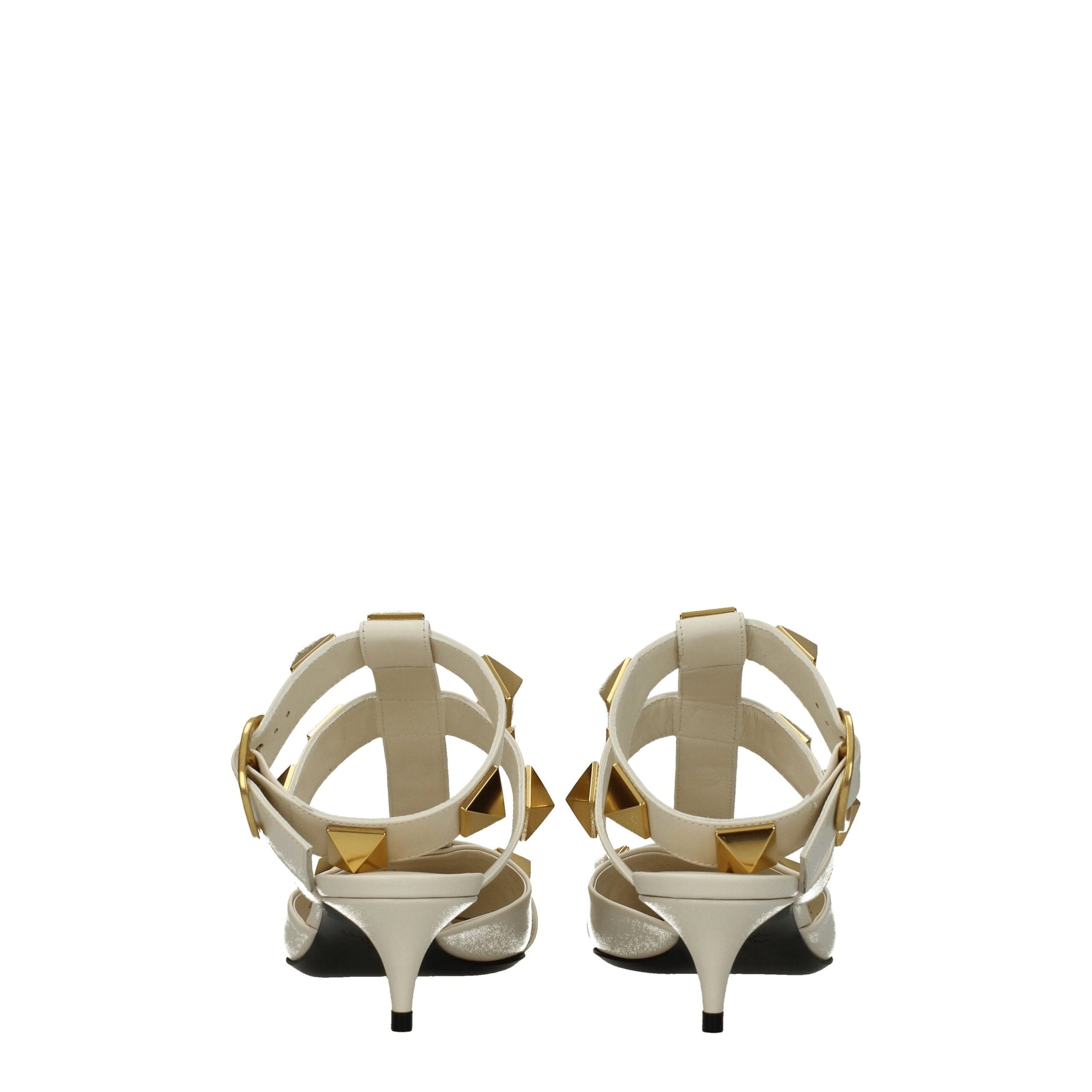 Valentino Garavani Beige Leather Stiletto Heels Sandals