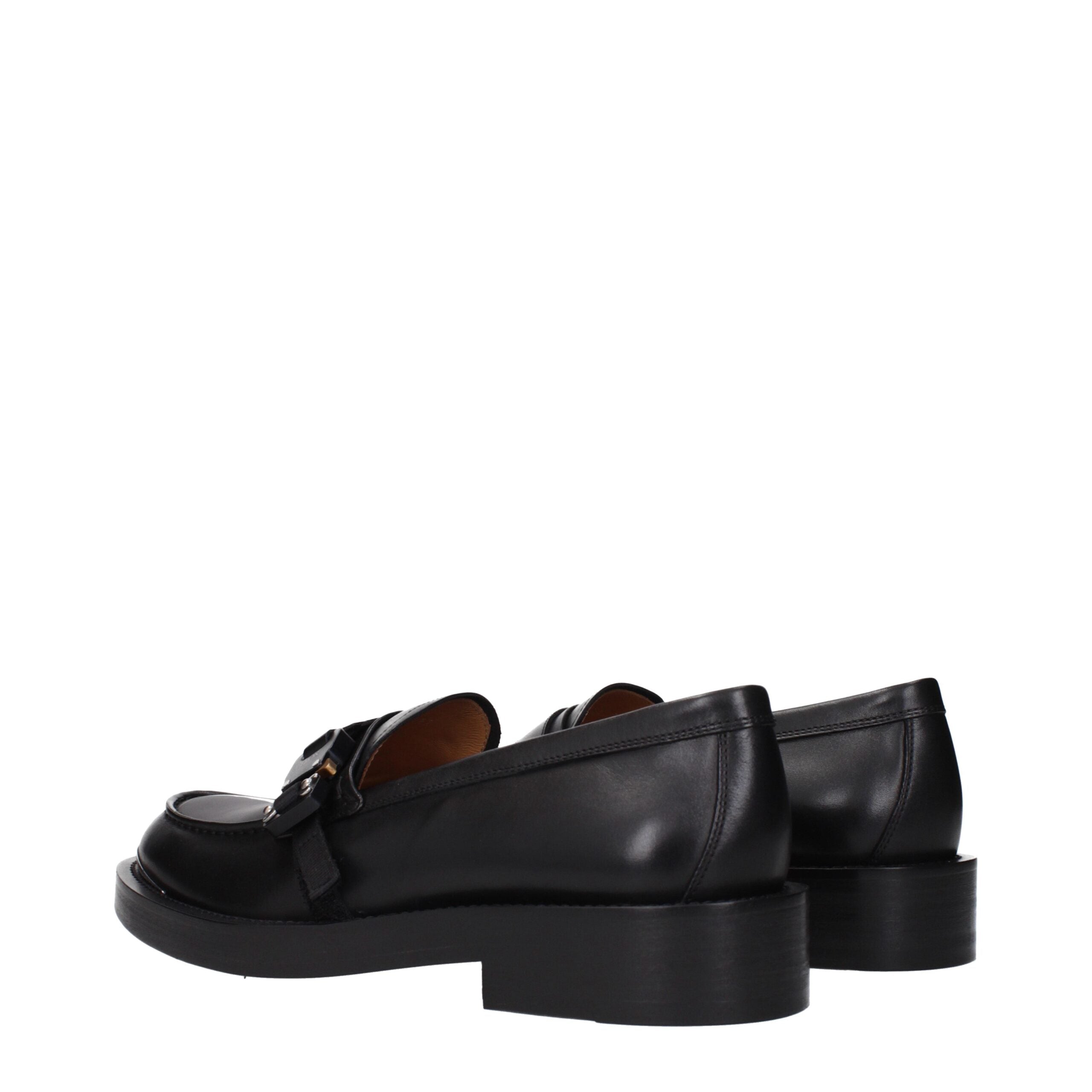 Christian Dior Black Leather Slip-On Loafers