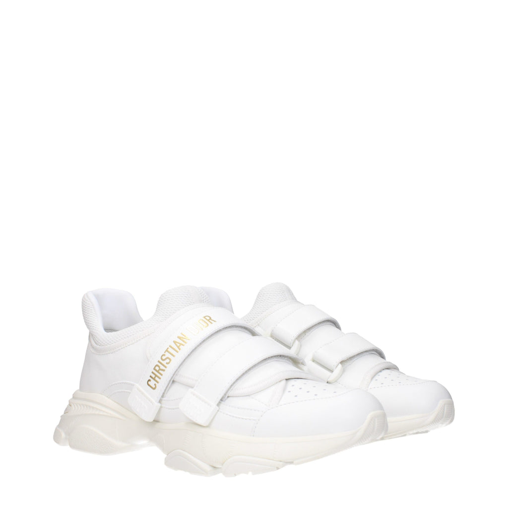 Christian Dior White Leather Athletic Sneakers