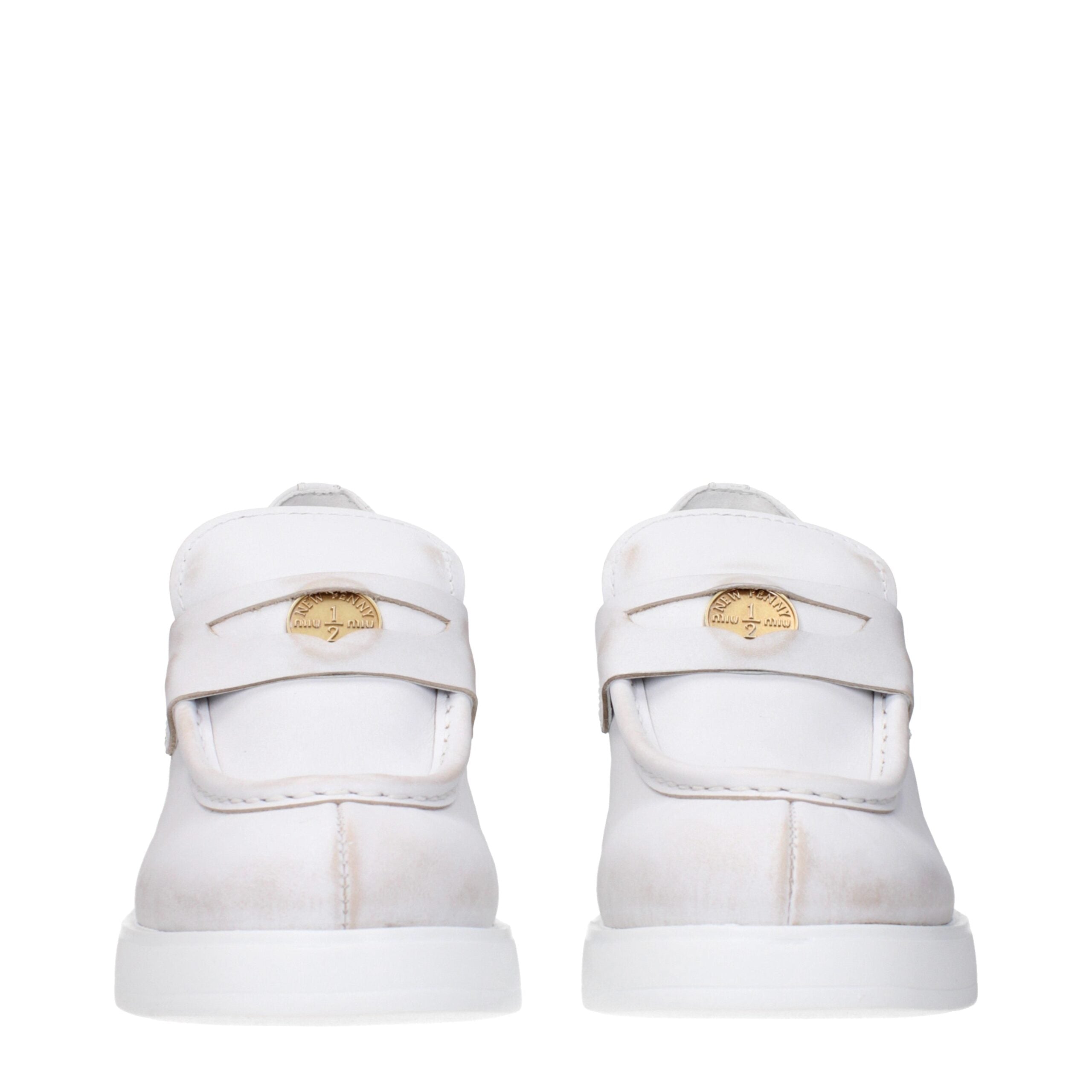 Miu Miu White Leather Broch
