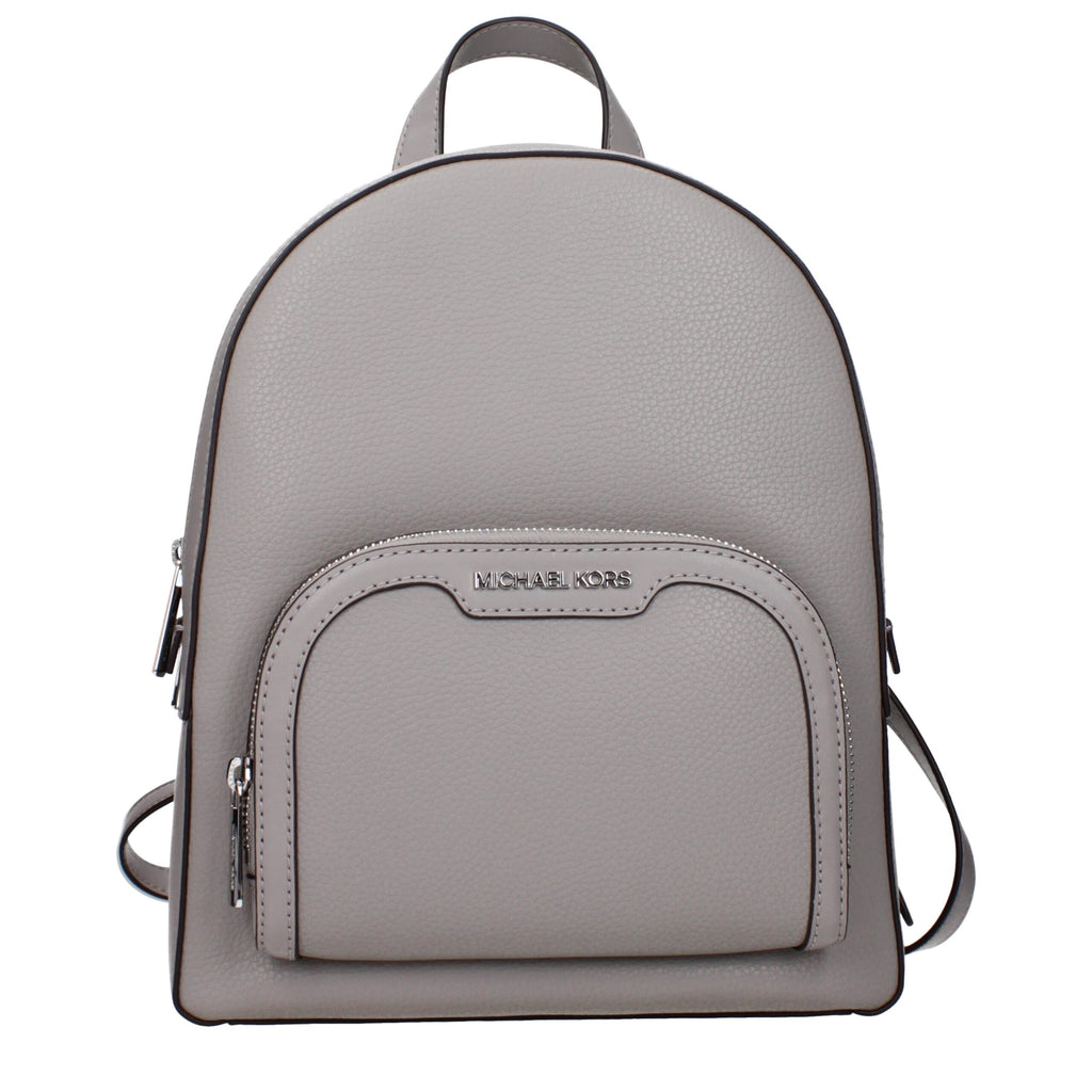 Michael Kors Gray Leather Backpacks