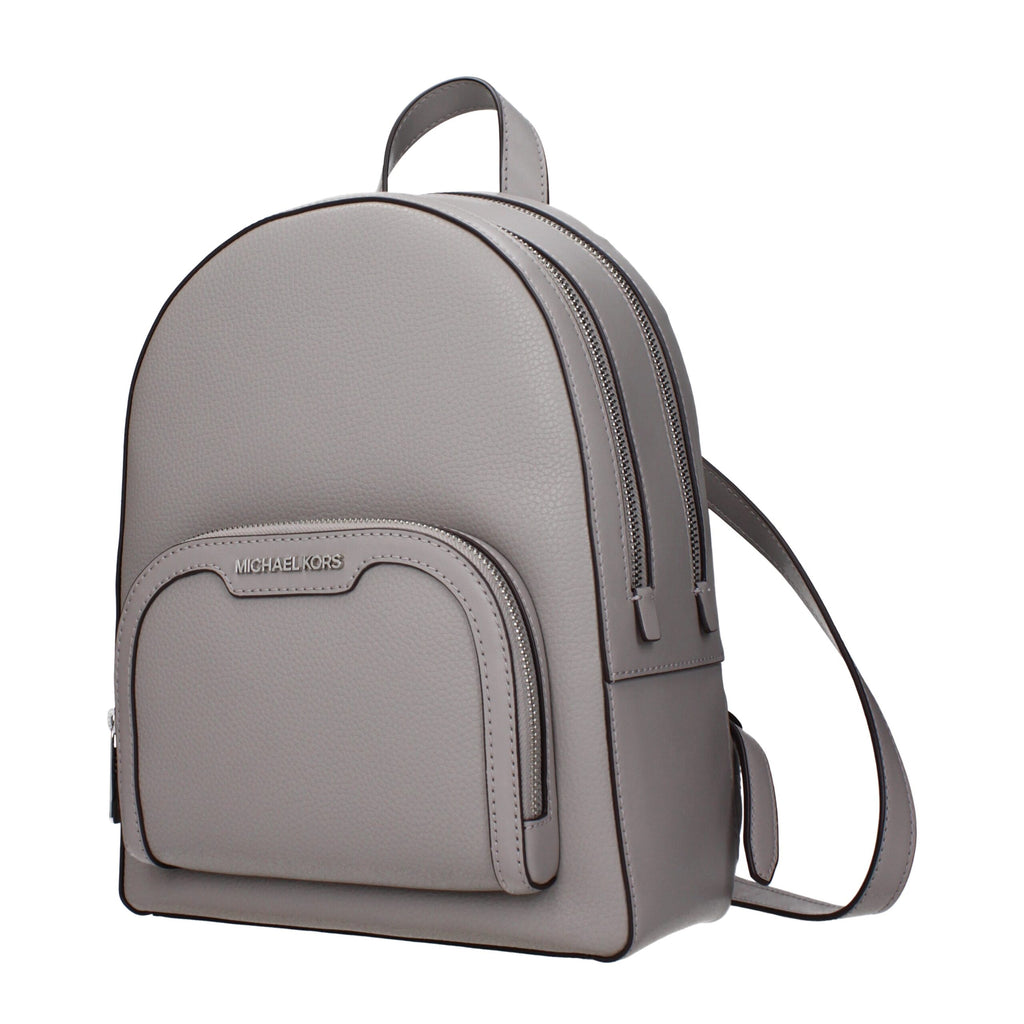 Michael Kors Gray Leather Backpacks