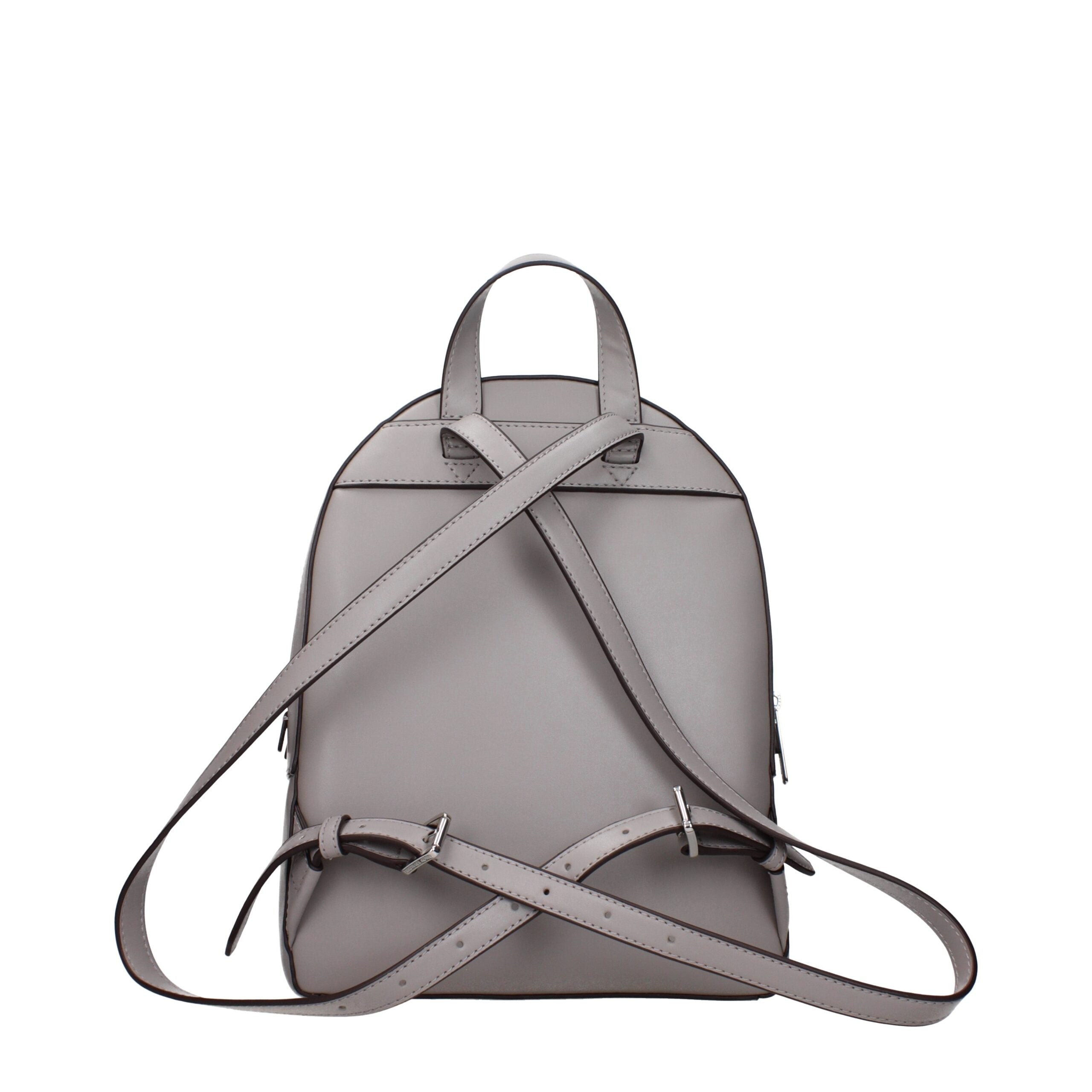 Michael Kors Gray Leather Backpacks