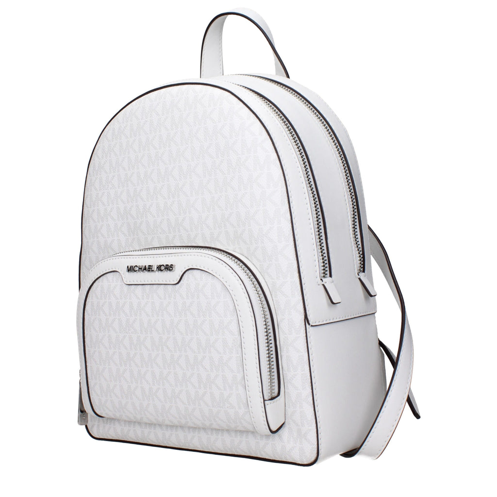 Michael Kors White Fabric Backpacks