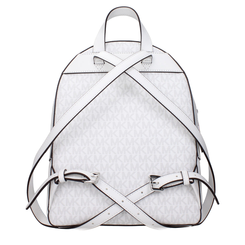 Michael Kors White Fabric Backpacks