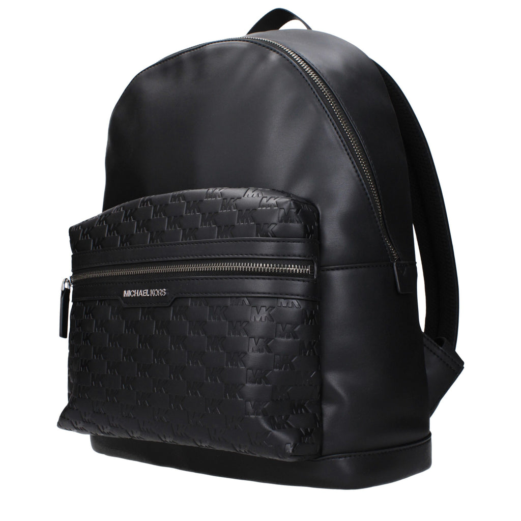 Michael Kors Black Leather Backpacks