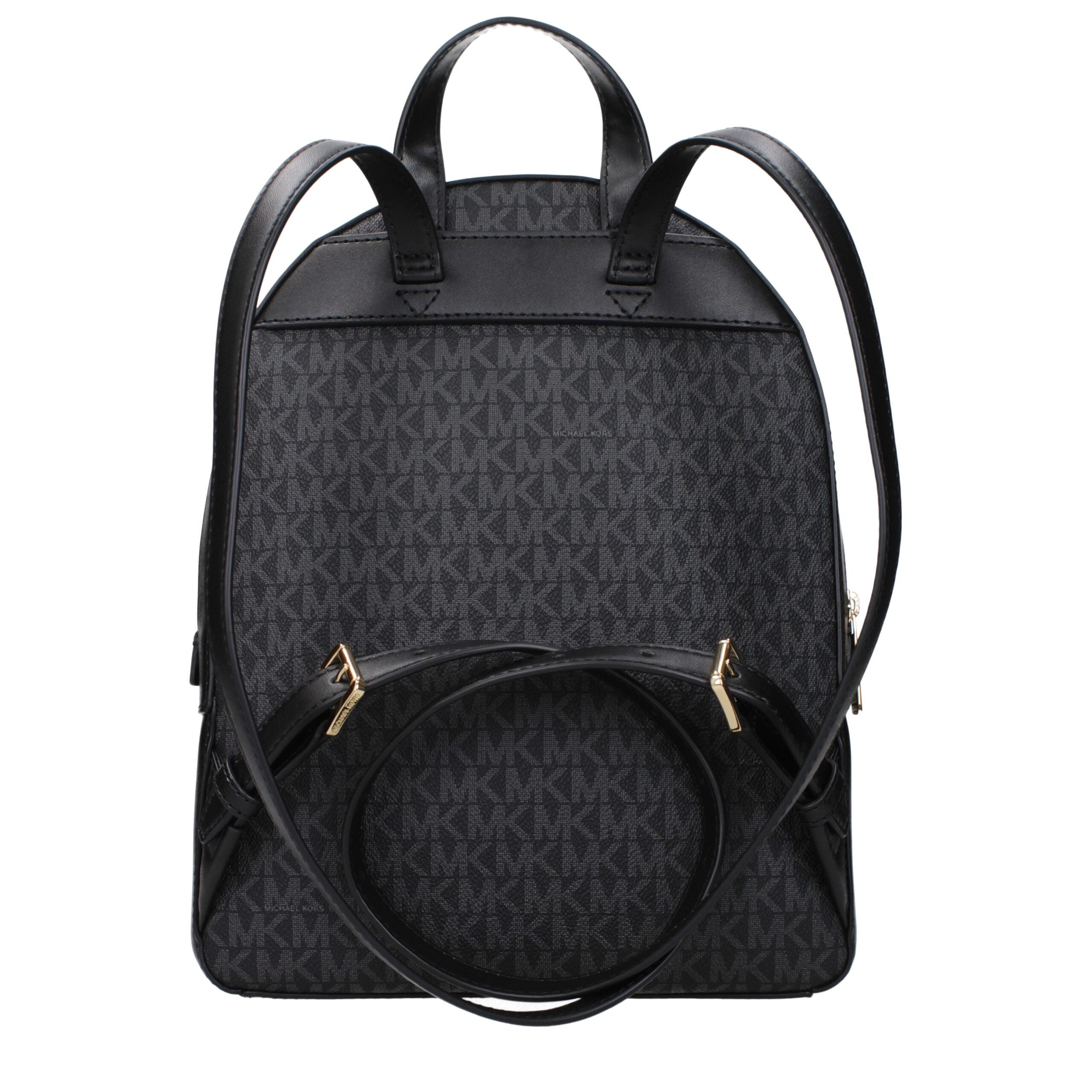 Michael Kors Black Fabric Backpacks