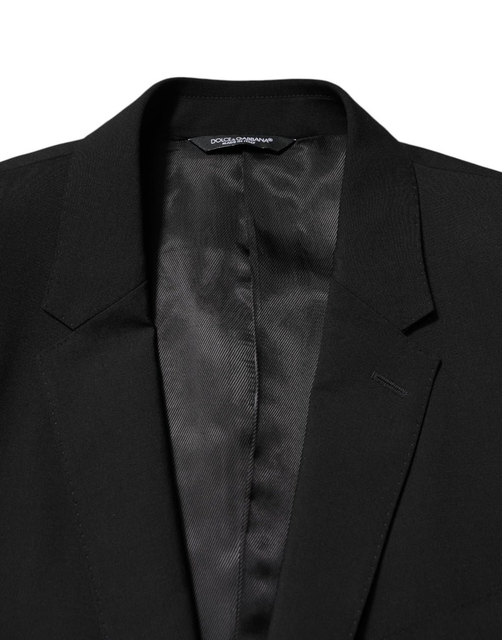 Dolce & Gabbana Black Wool Single Breasted Men Coat Blazer