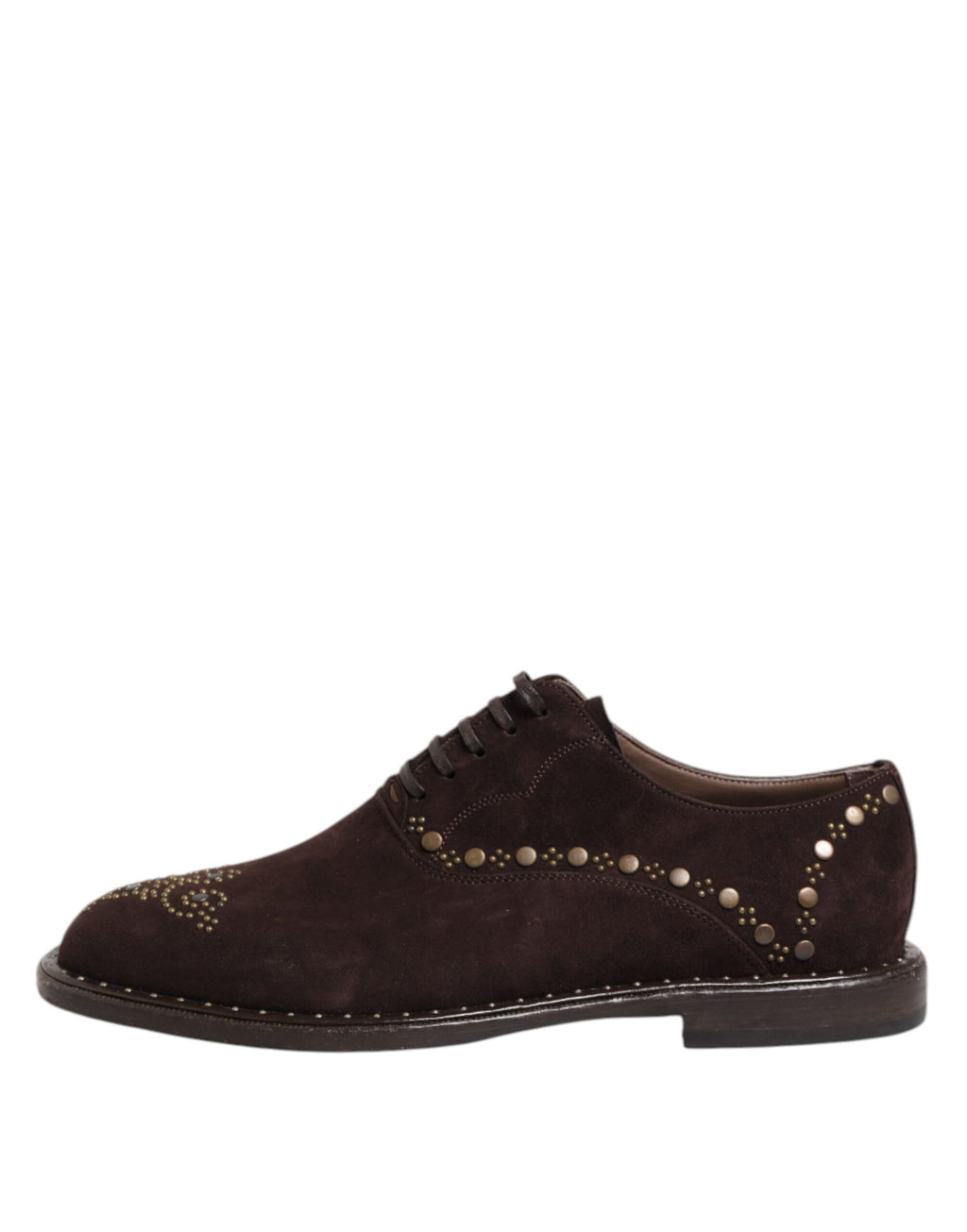 Dolce & Gabbana Elegant Brown Velvet Oxford Lace-up Shoes