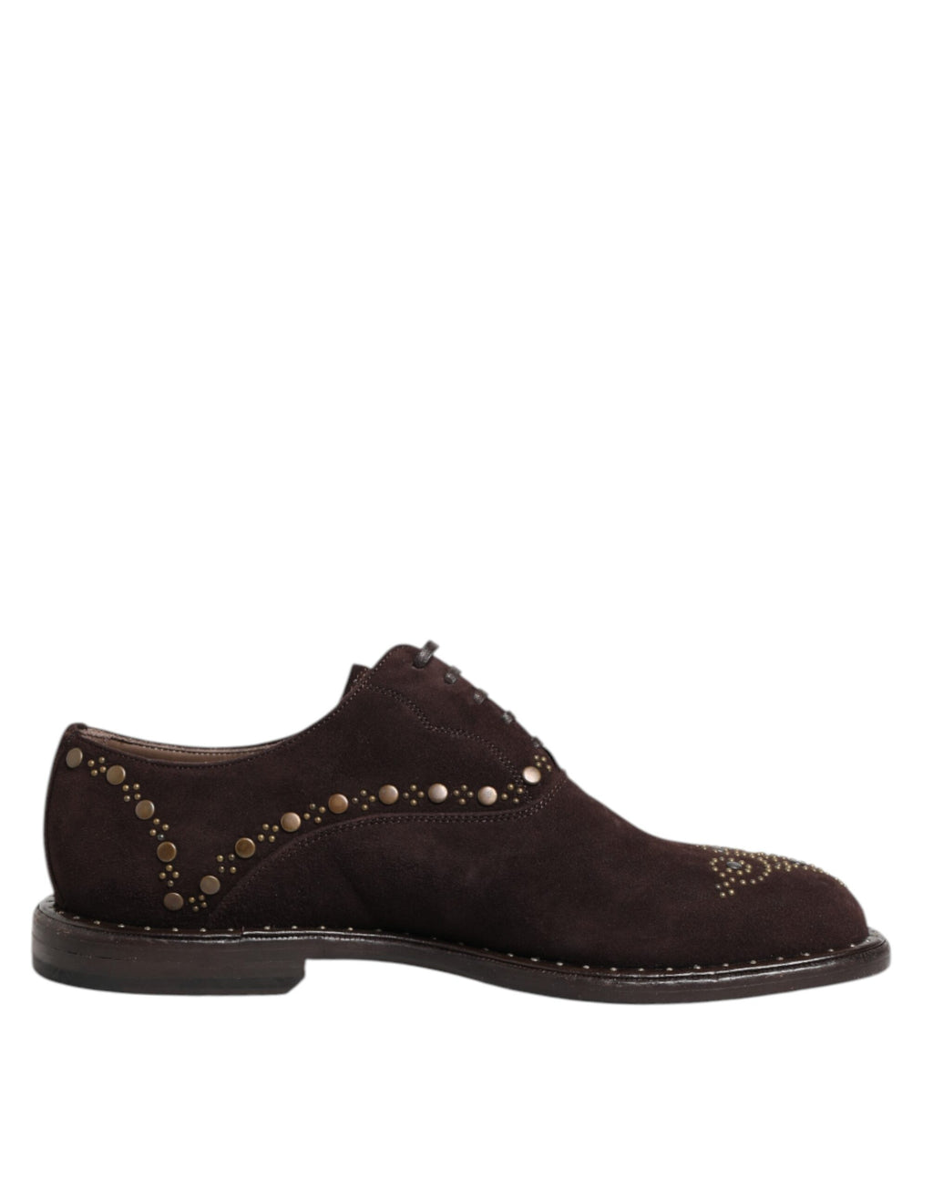 Dolce & Gabbana Elegant Brown Velvet Oxford Lace-up Shoes