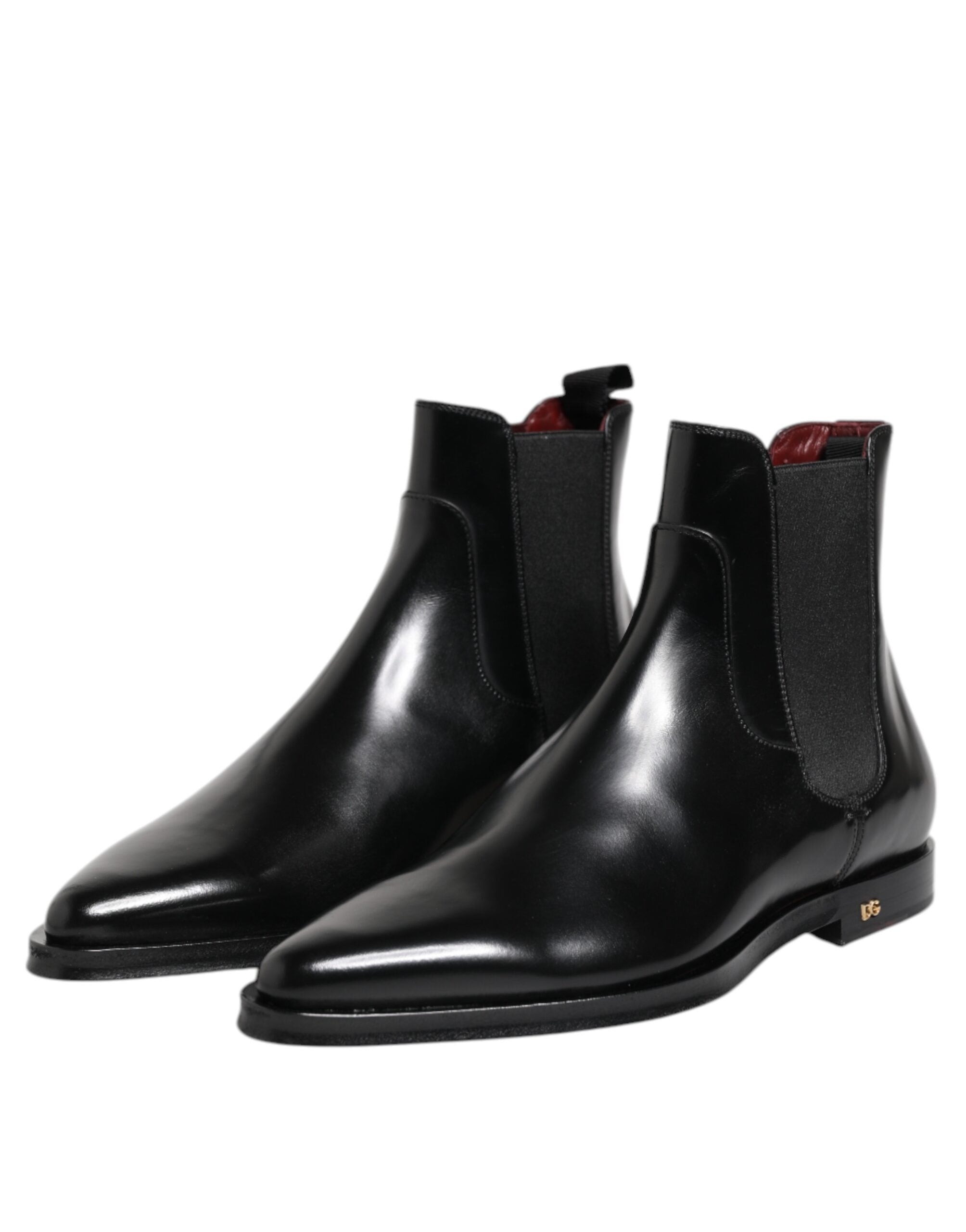 Dolce & Gabbana Black Leather MILLENIALS Mid Calf Boots Shoes