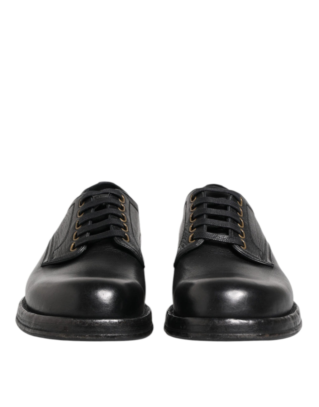 Dolce & Gabbana Black Leather Lace Up Derby Formal Shoes