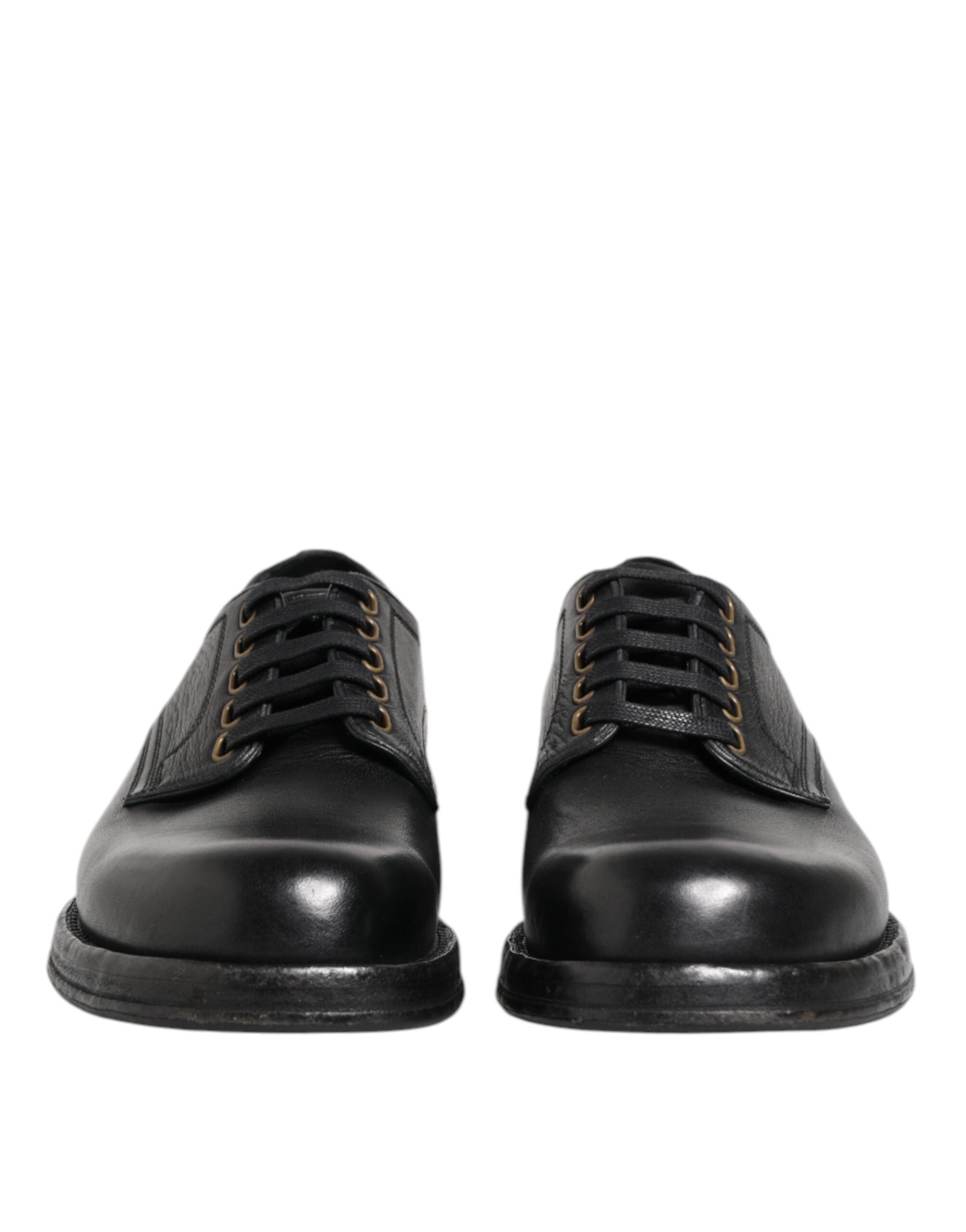 Dolce & Gabbana Black Leather Lace Up Derby Formal Shoes