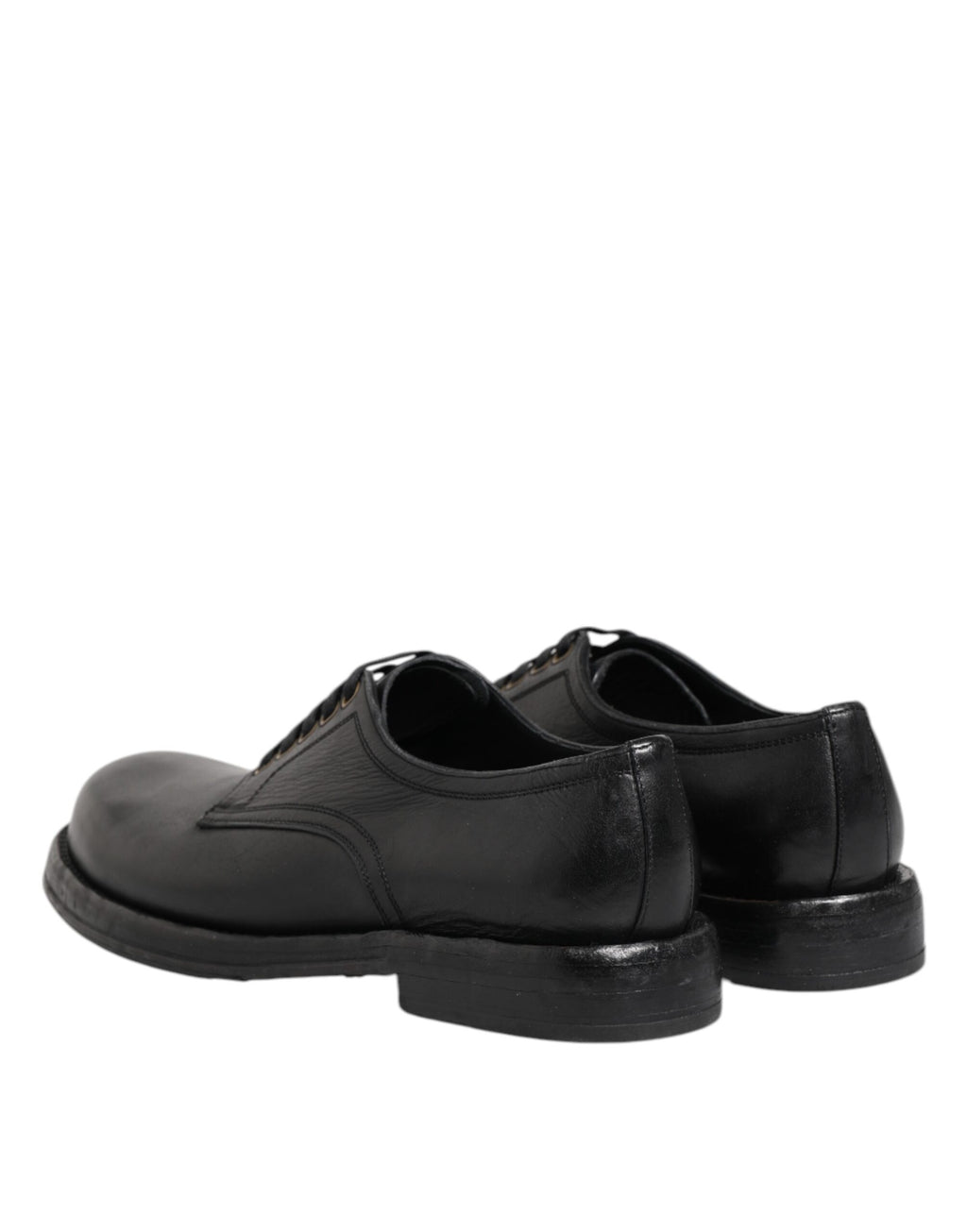 Dolce & Gabbana Black Leather Lace Up Derby Formal Shoes