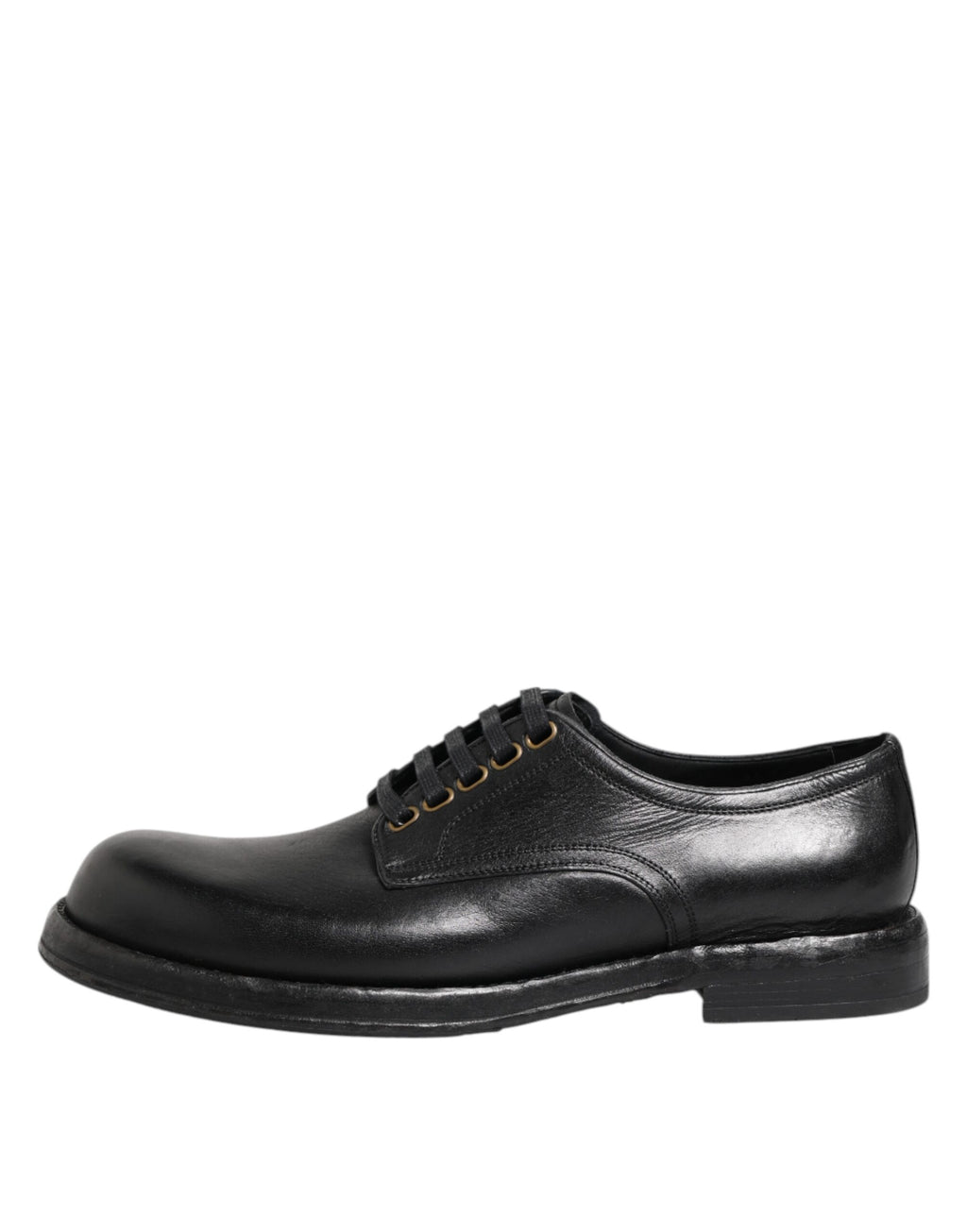 Dolce & Gabbana Black Leather Lace Up Derby Formal Shoes