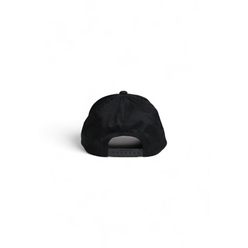 Armani Exchange Black Cotton Caps Baseball Hat