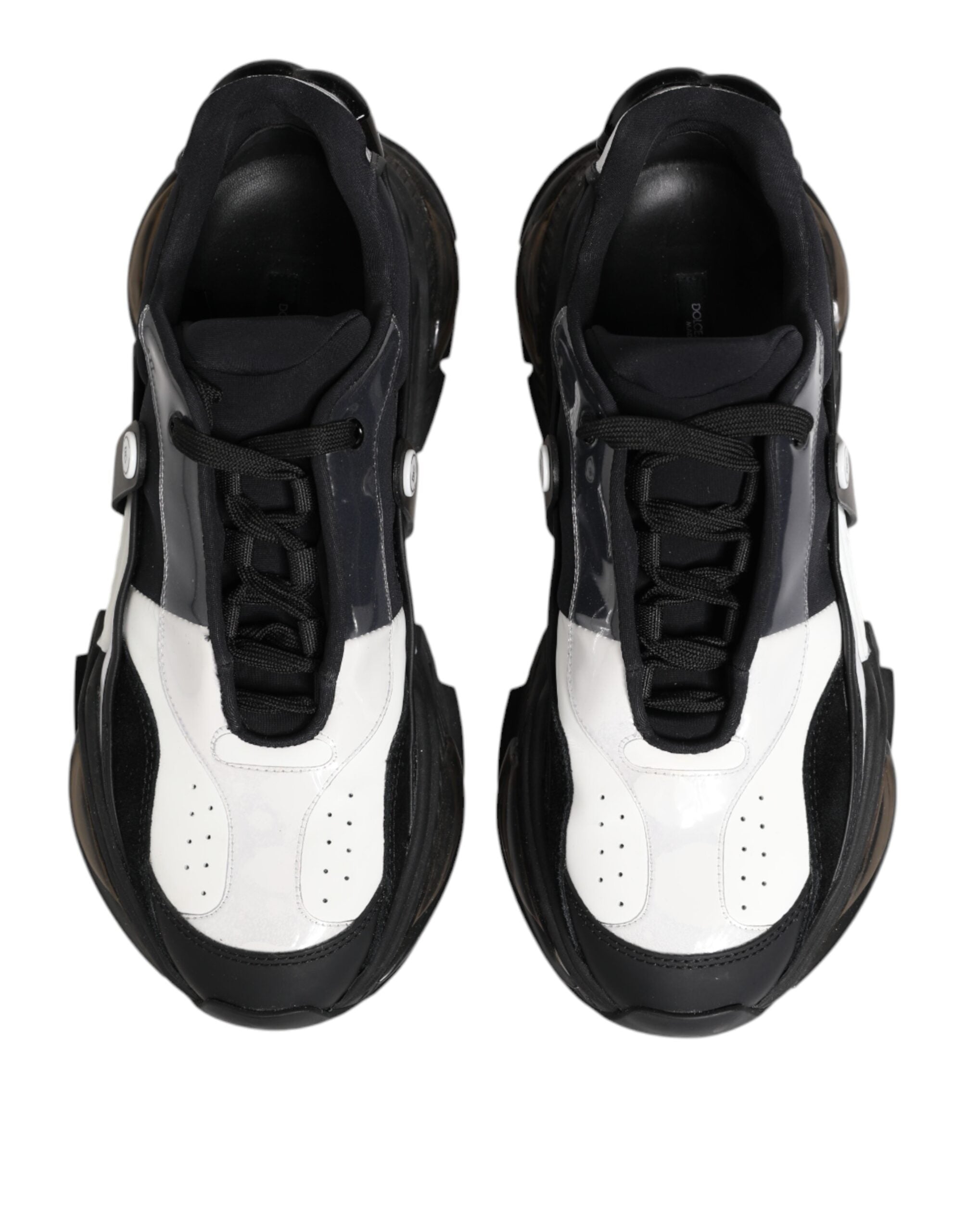 Dolce & Gabbana White Black Logo Airmaster Sneakers Shoes