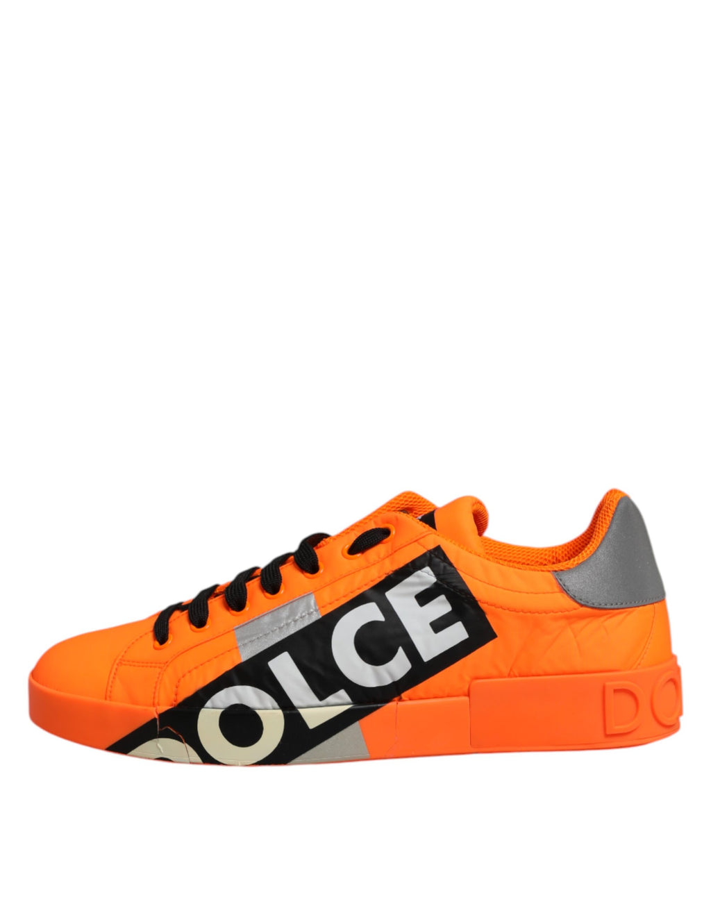 Dolce & Gabbana Orange Portofino Logo Tape Men Sneakers Shoes