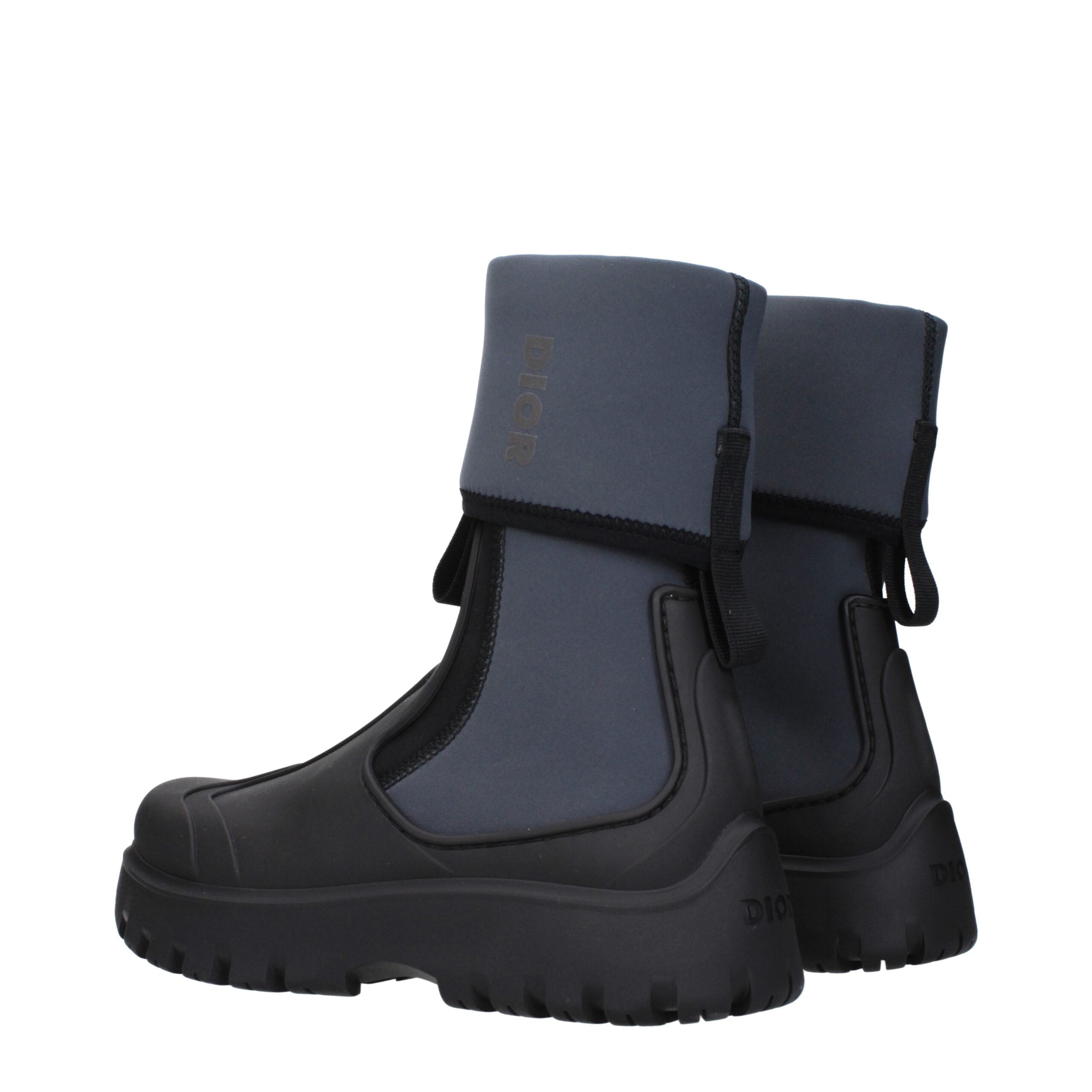 Christian Dior Black Cotton Ankle Boots