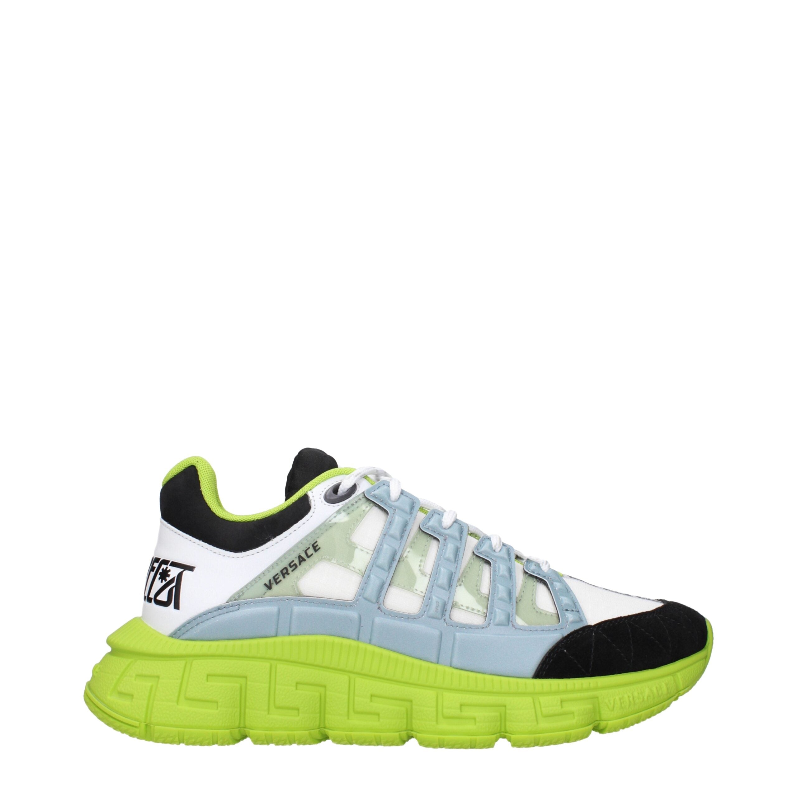 Versace White Fabric Athletic Sneakers