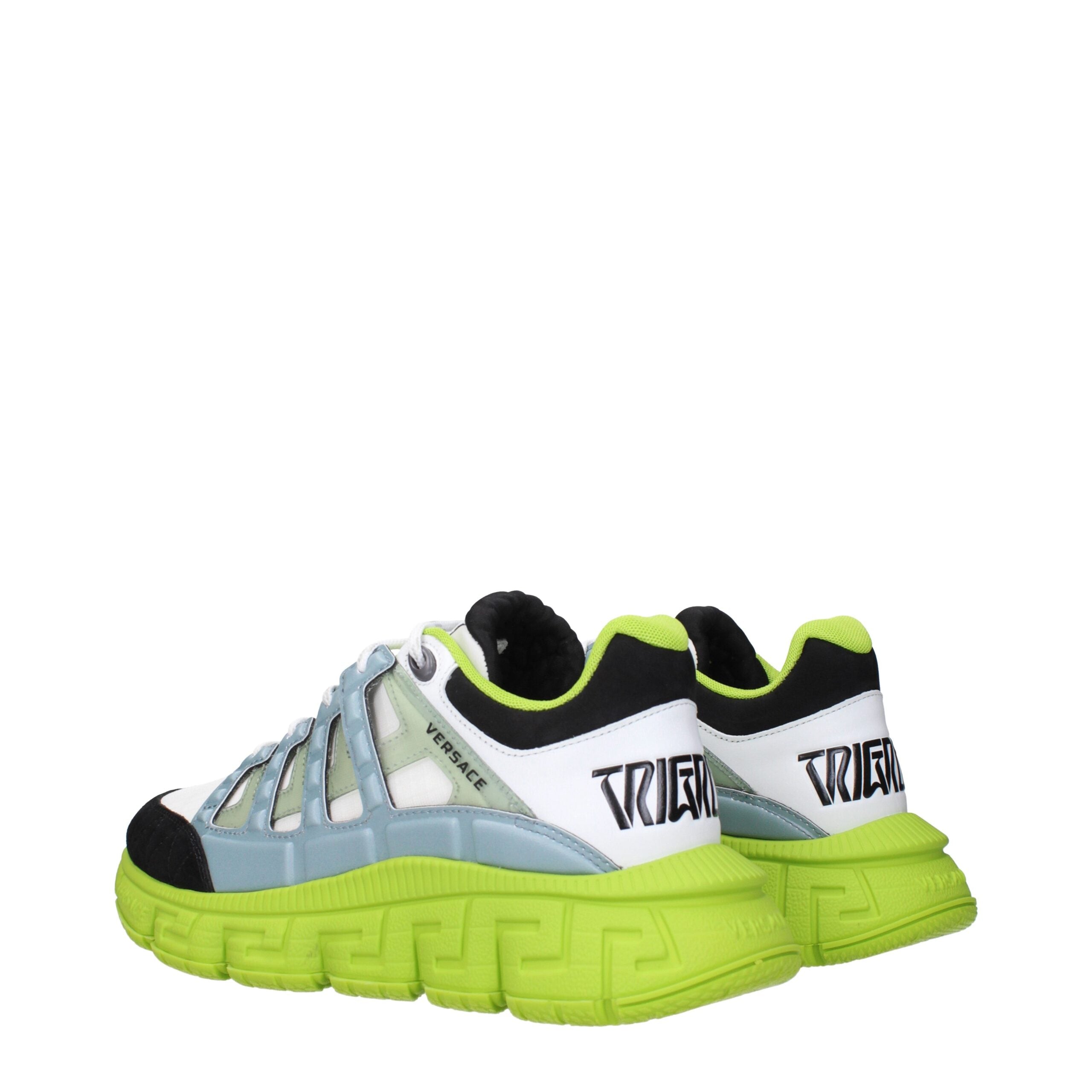 Versace White Fabric Athletic Sneakers