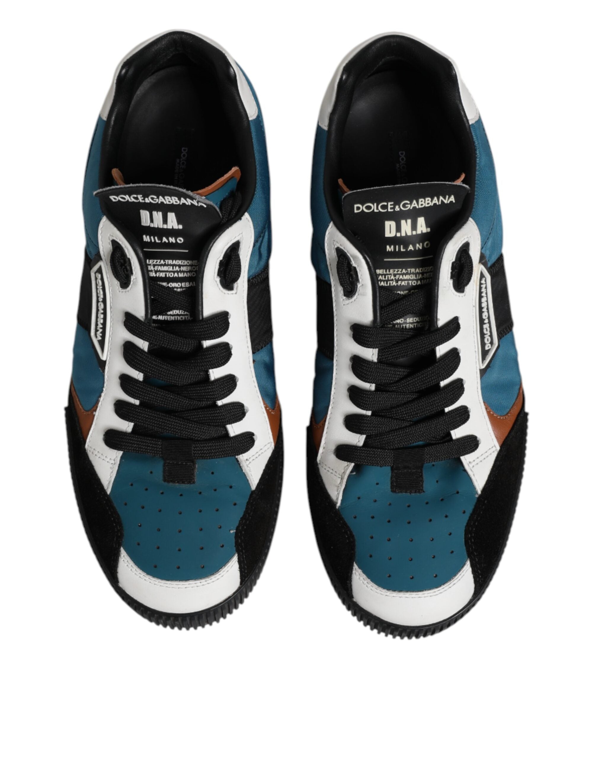 Dolce & Gabbana Multicolor Lace Up Low Top Sneakers Shoes