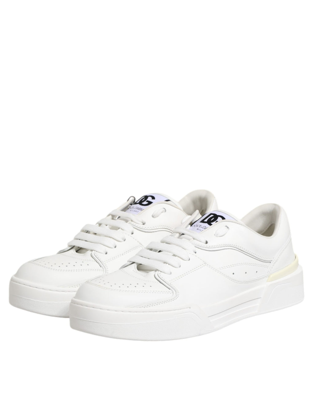 Dolce & Gabbana White Miami Leather Low Top Sneakers Shoes