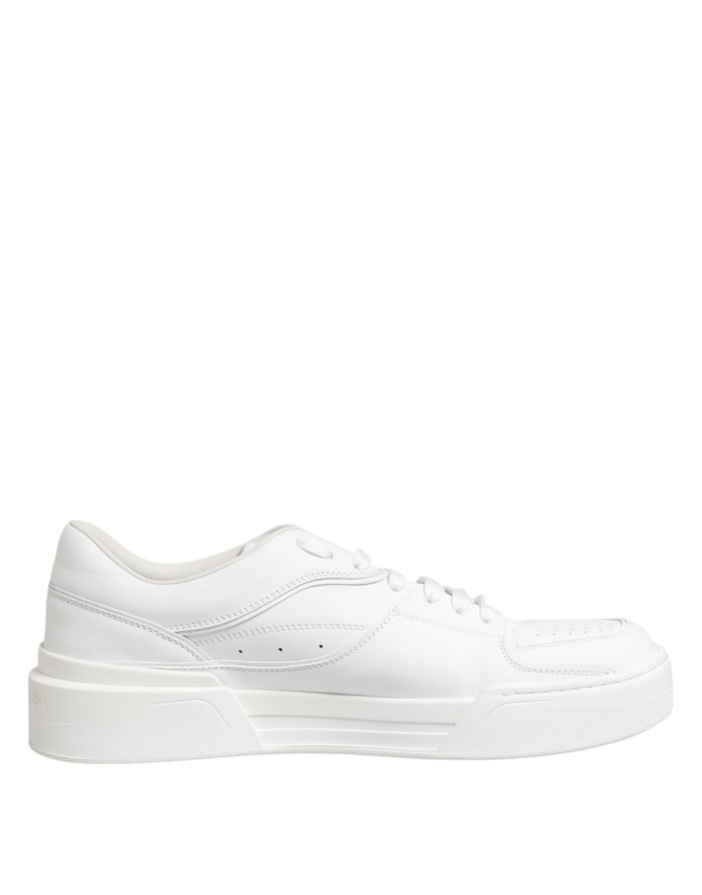 Dolce & Gabbana White Miami Leather Low Top Sneakers Shoes