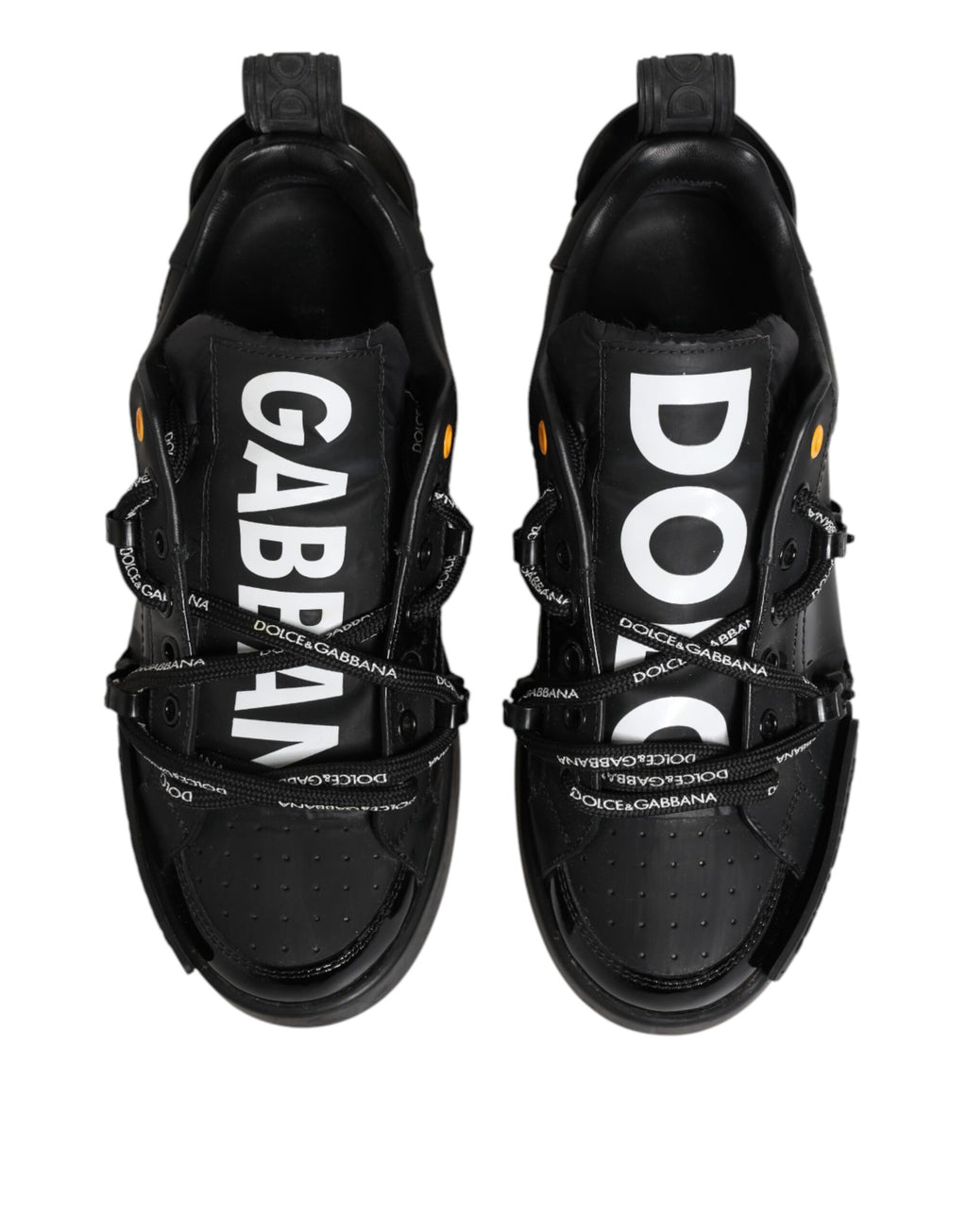 Dolce & Gabbana Black Portofino Low Top Men Sneakers Shoes