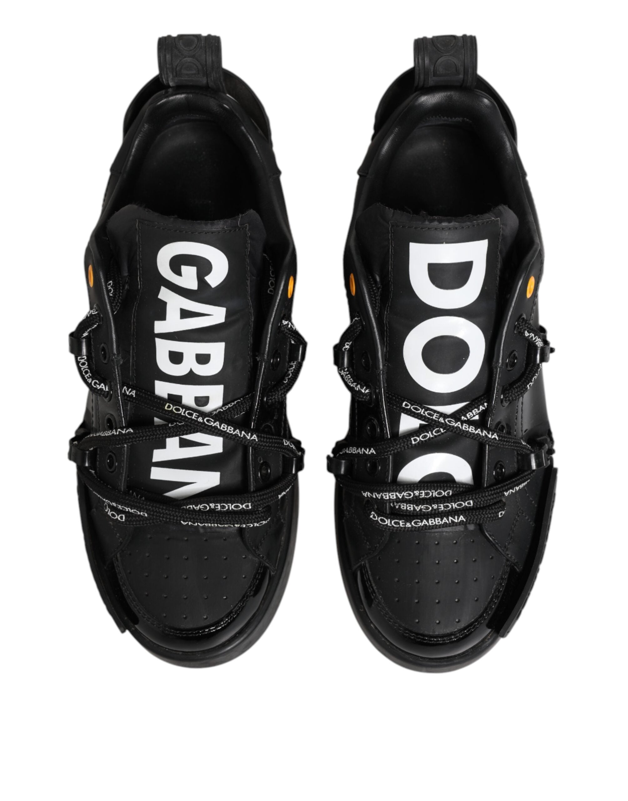 Dolce & Gabbana Black Portofino Low Top Men Sneakers Shoes