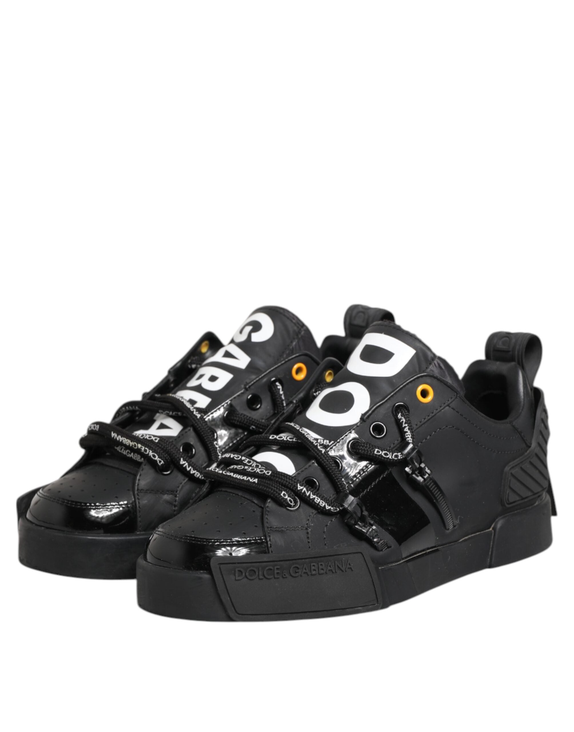 Dolce & Gabbana Black Portofino Low Top Men Sneakers Shoes