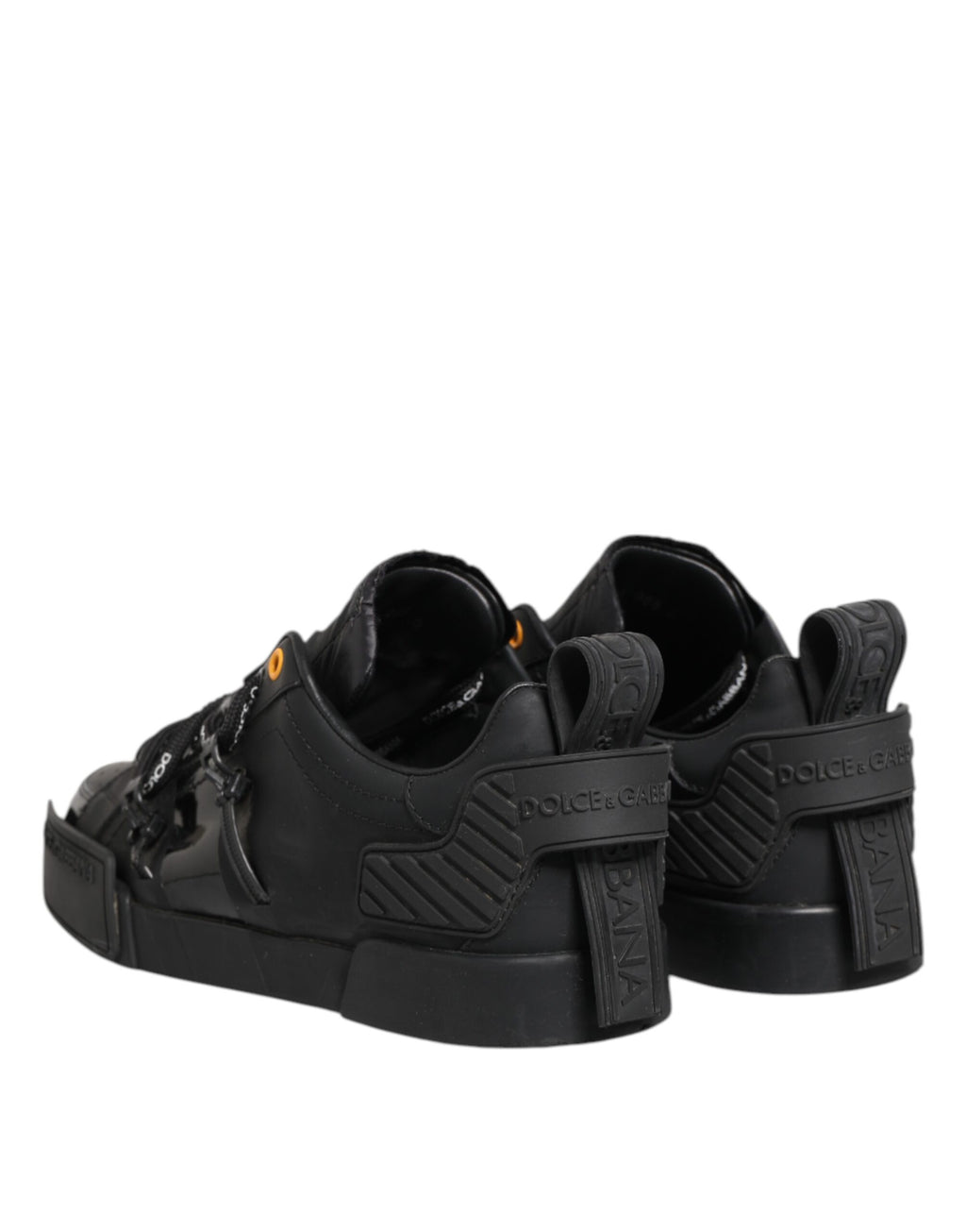 Dolce & Gabbana Black Portofino Low Top Men Sneakers Shoes