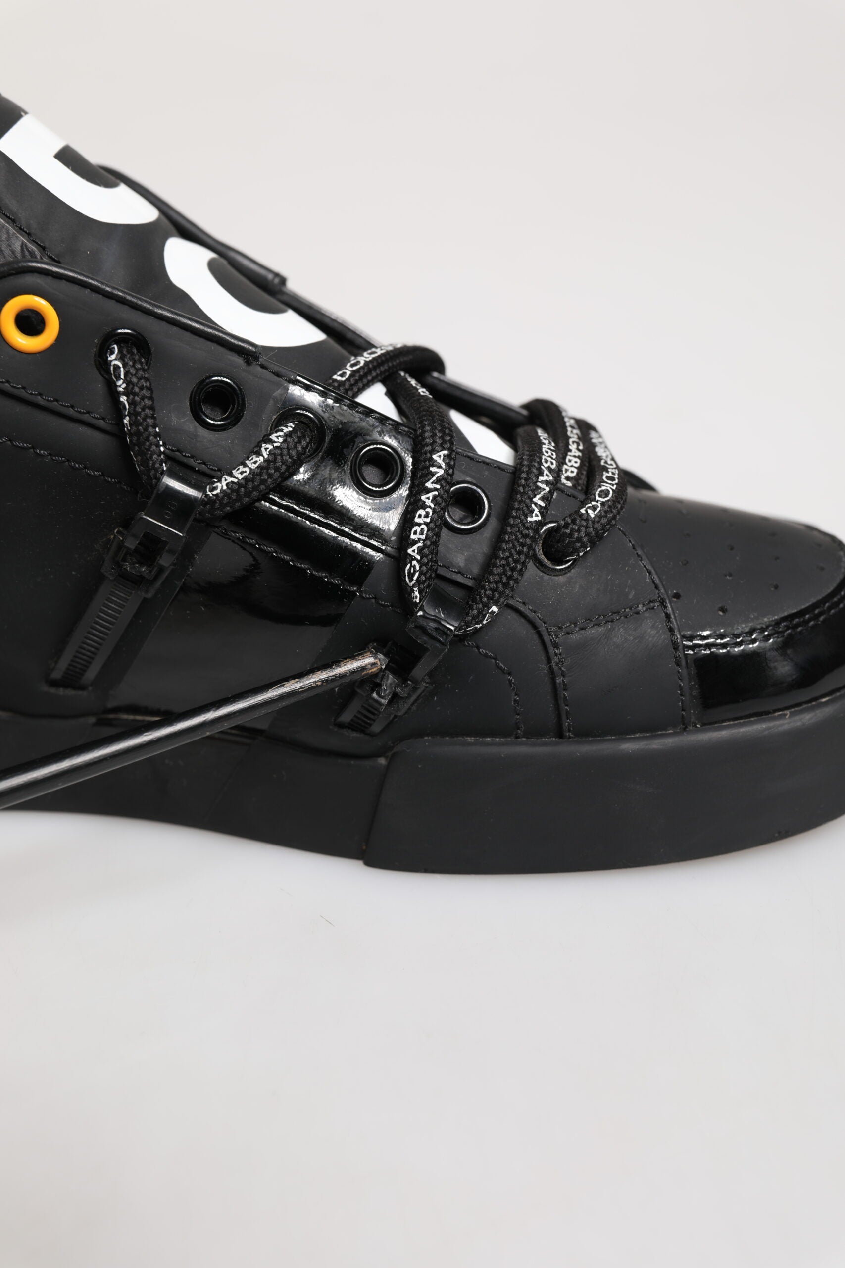 Dolce & Gabbana Black Portofino Low Top Men Sneakers Shoes