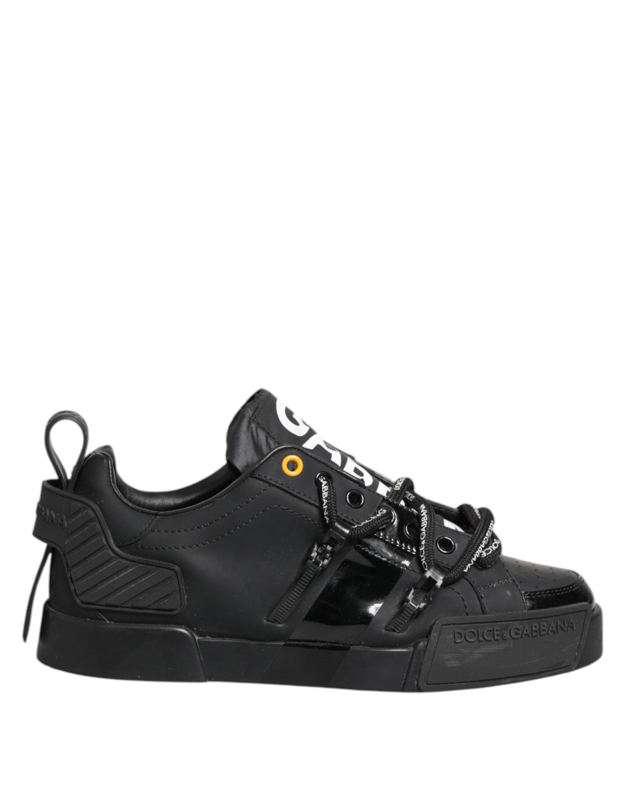 Dolce & Gabbana Black Portofino Low Top Men Sneakers Shoes