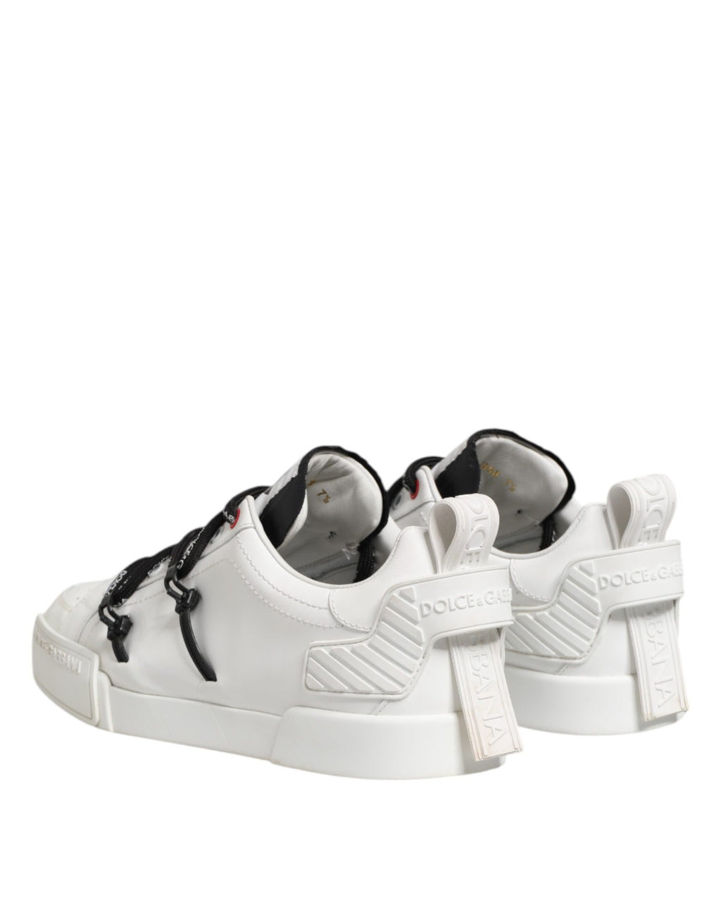 Dolce & Gabbana White Leather Lace Up Men Sneakers Shoes