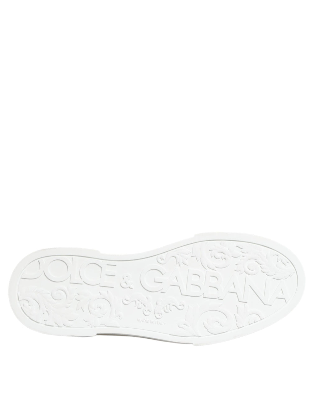 Dolce & Gabbana White Black Crown Low Top Men Sneakers Shoes